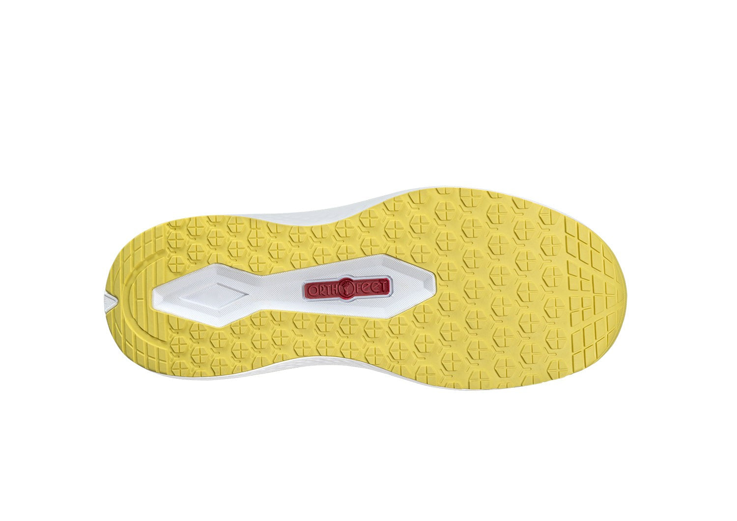 Orthofeet Relay Stretch Support - Turquoise Yellow - Sole View - 7
