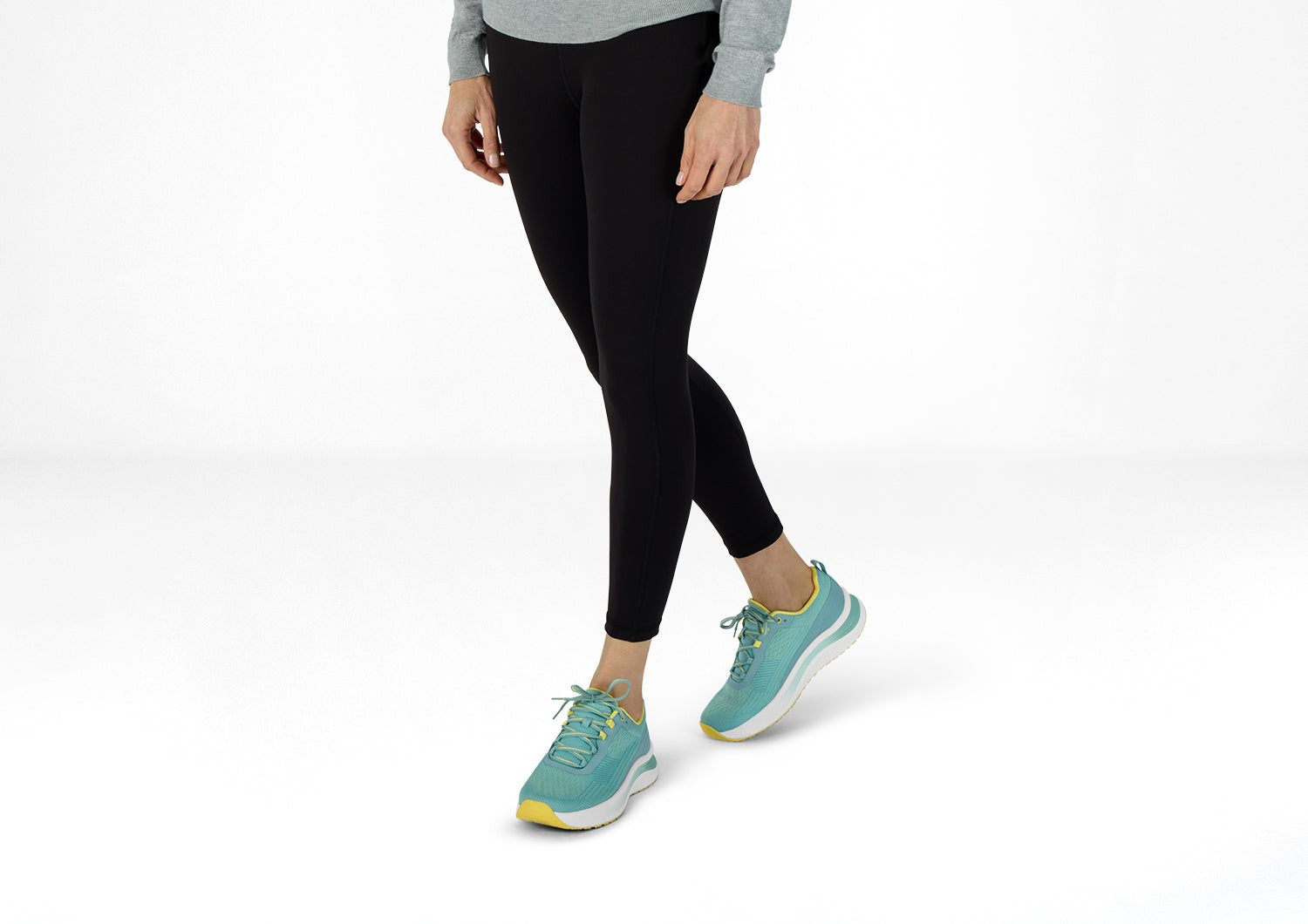 Orthofeet Relay Stretch Support - Turquoise Yellow - Lifestyle View - 2