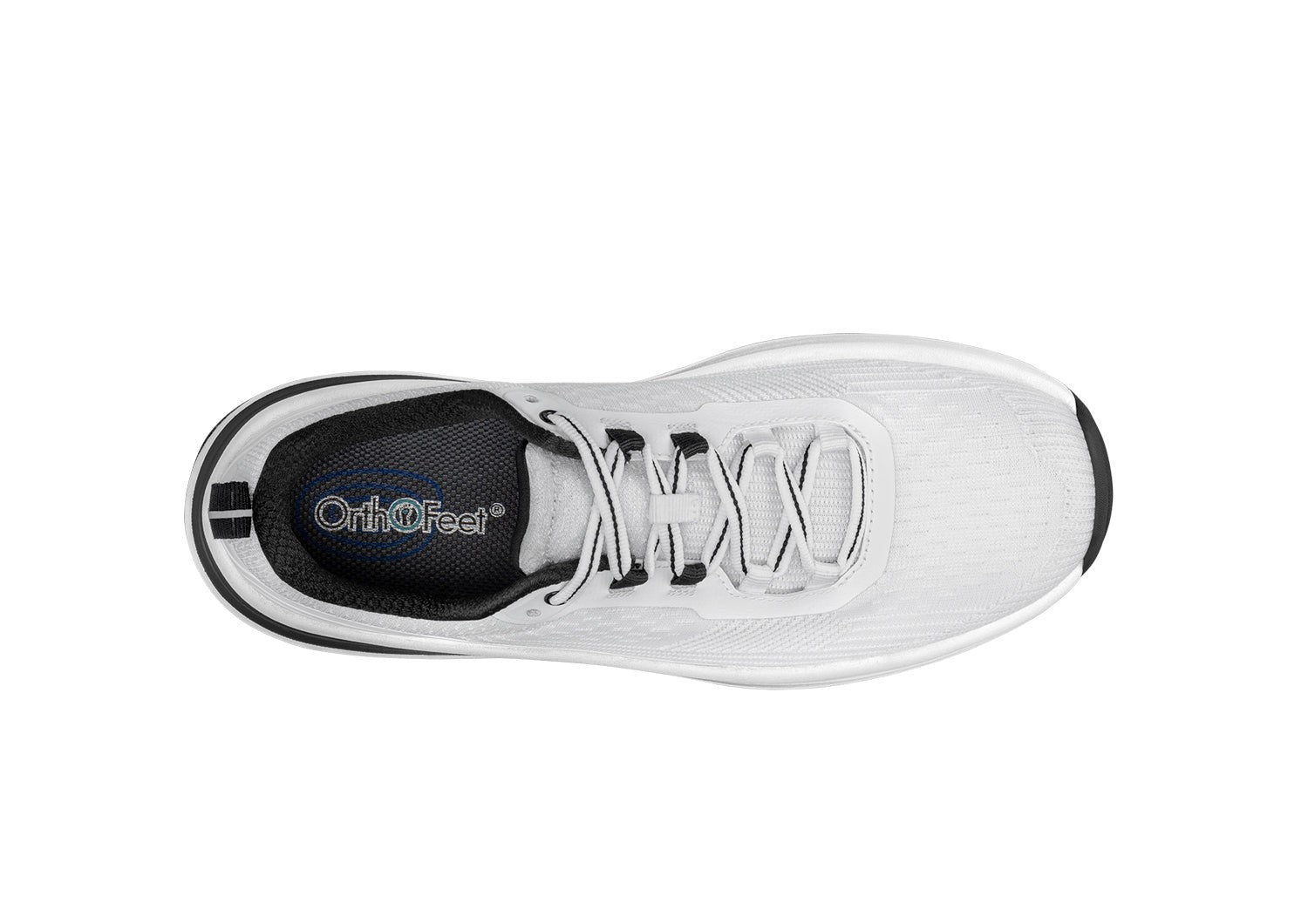Orthofeet Relay Stretch Support - White - Bird's Eye View - 6