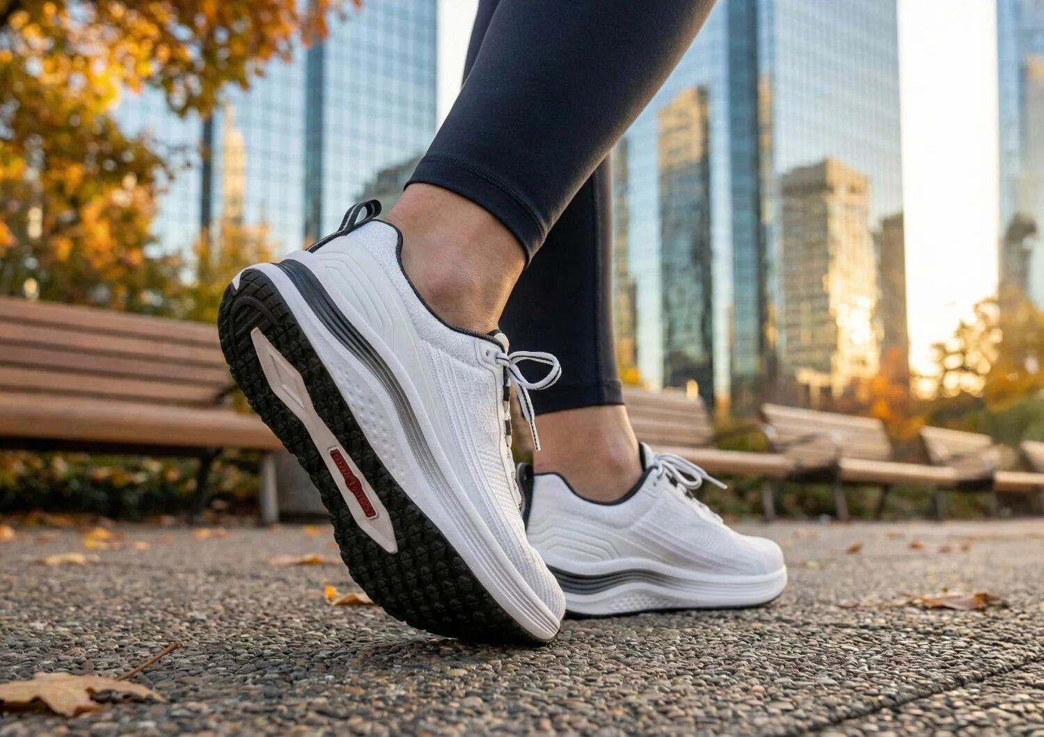 Orthofeet Relay Stretch Support - White - Lifestyle View - 8