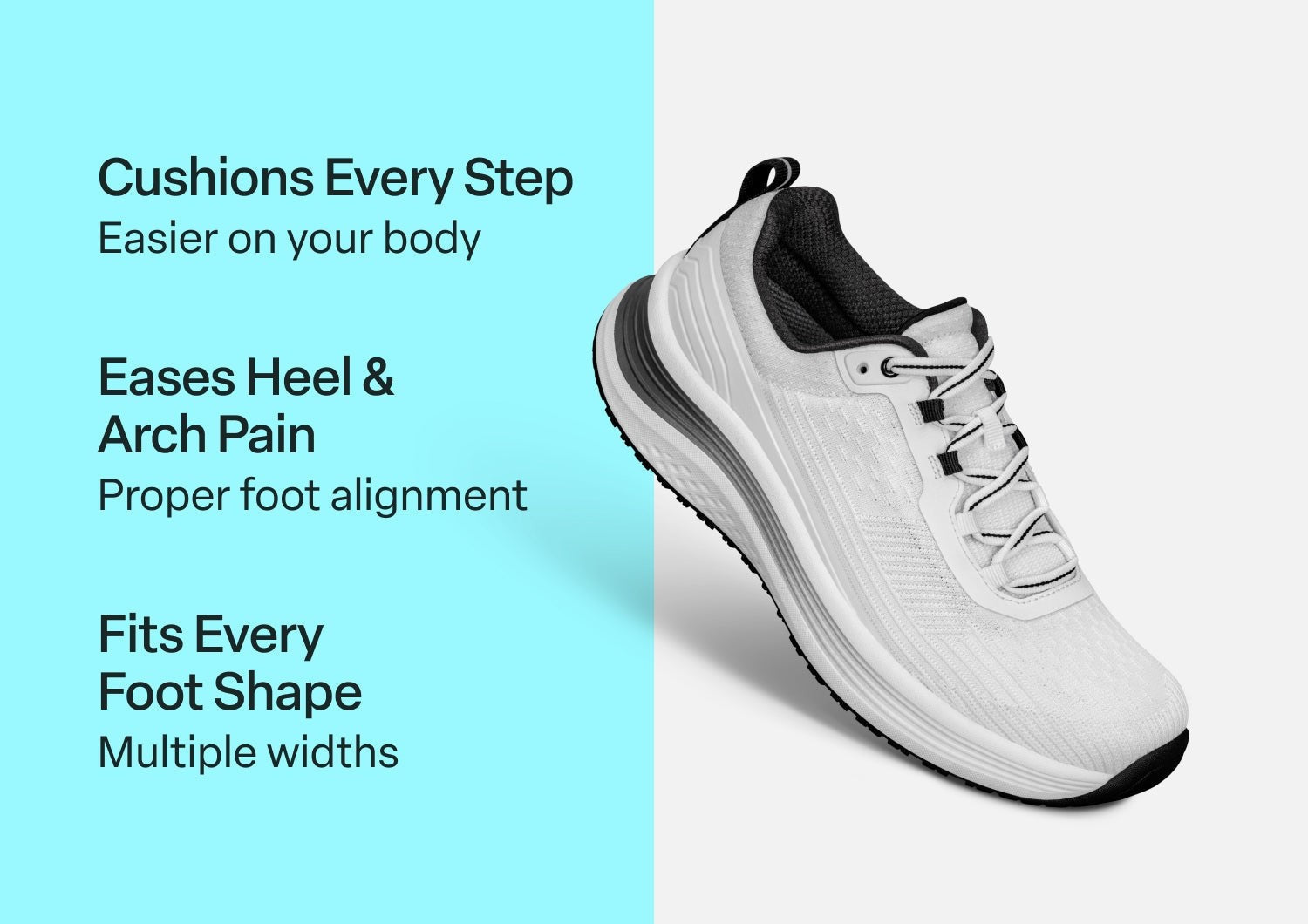 Orthofeet Relay Stretch Support - White - Comfort Benefits - 3