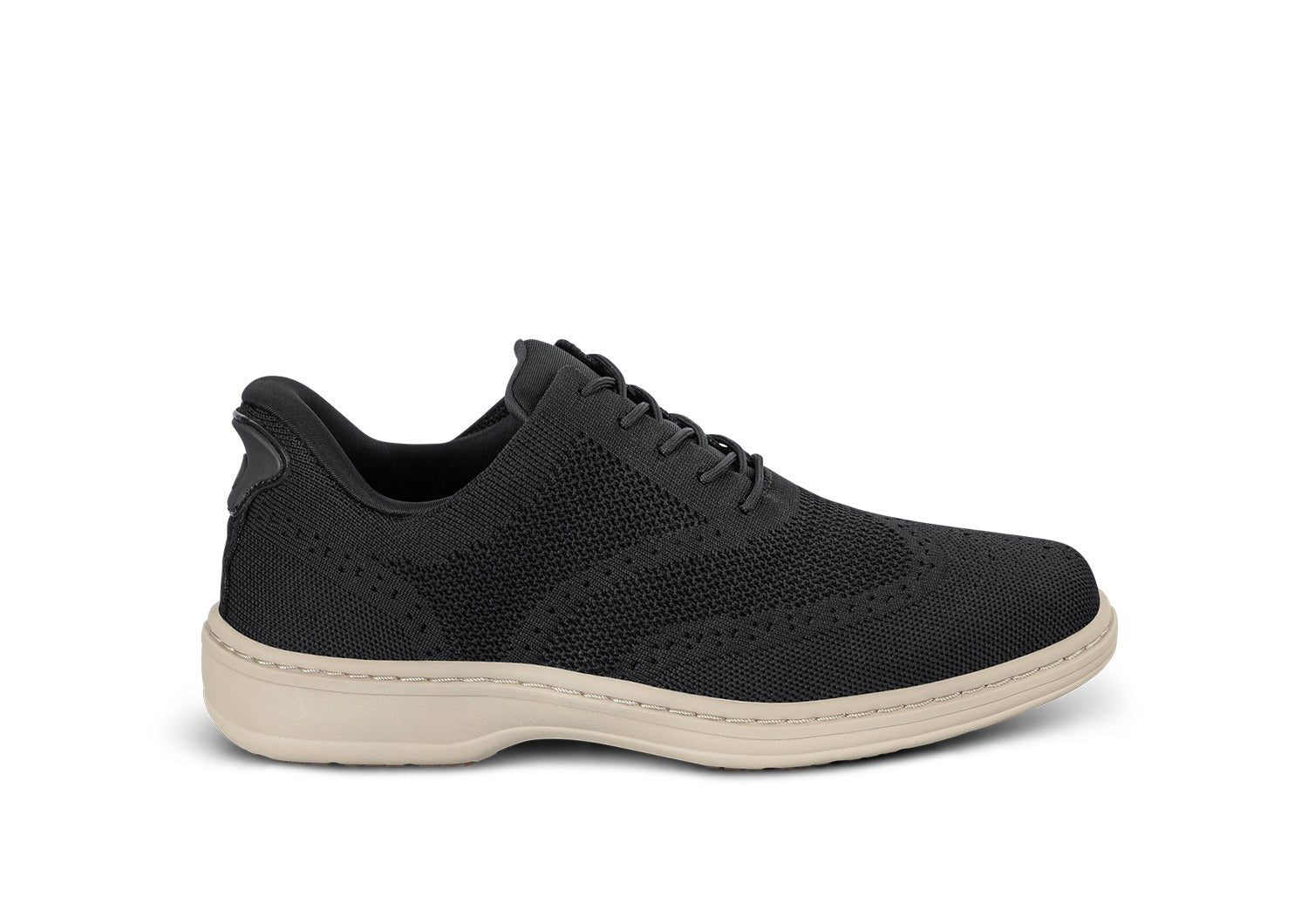 Orthofeet Rex Hands-Free Cushioned Support Men's Sneakers - Black - Product View - 1