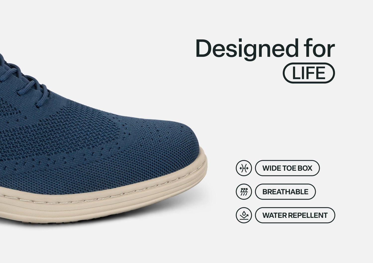 Orthofeet Rex Hands-Free Cushioned Support Men's Sneakers - Blue - Feature Detail - 4
