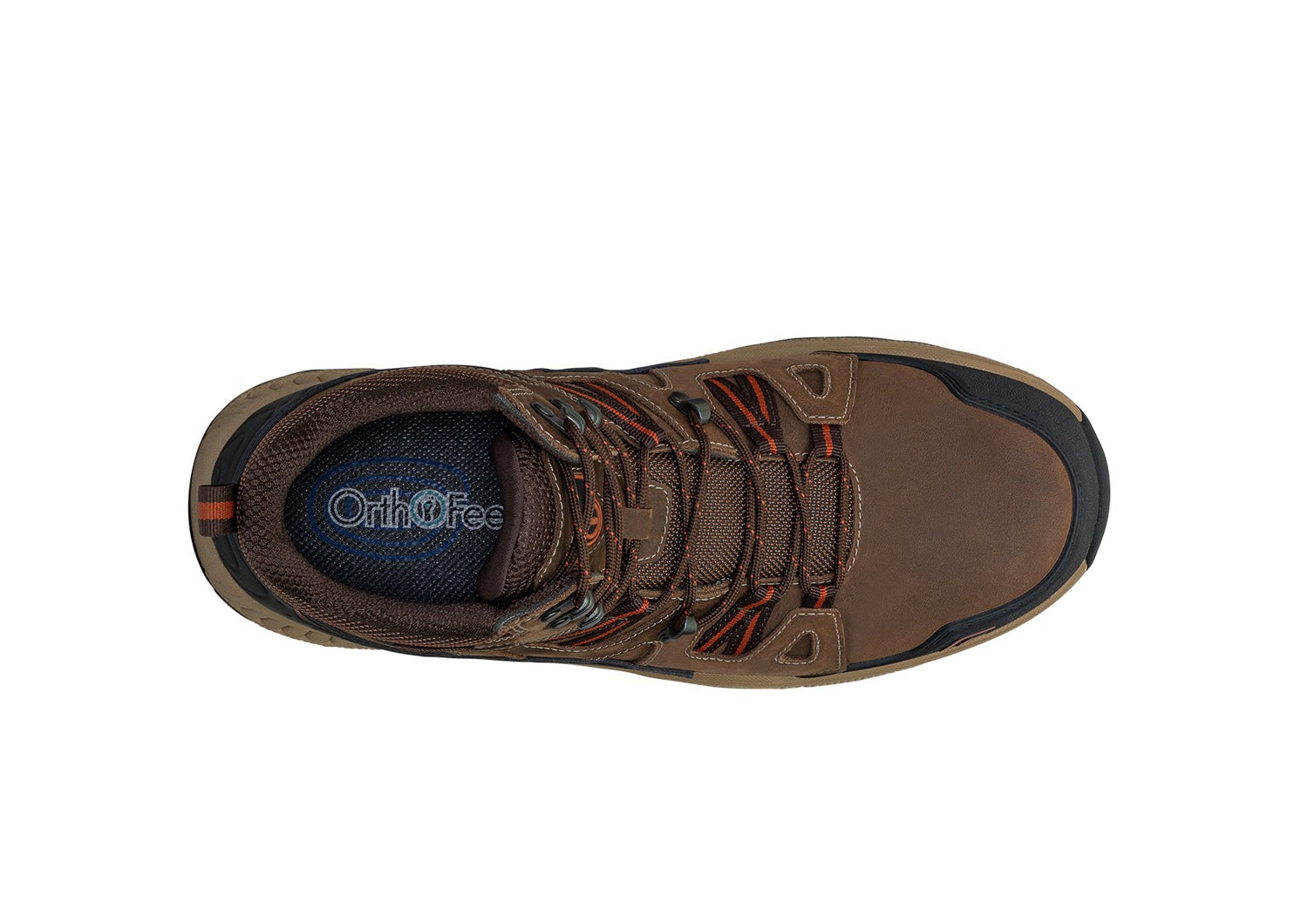 Orthofeet Ridgewood Waterproof Men's Boots - Brown - Bird's Eye View - 6