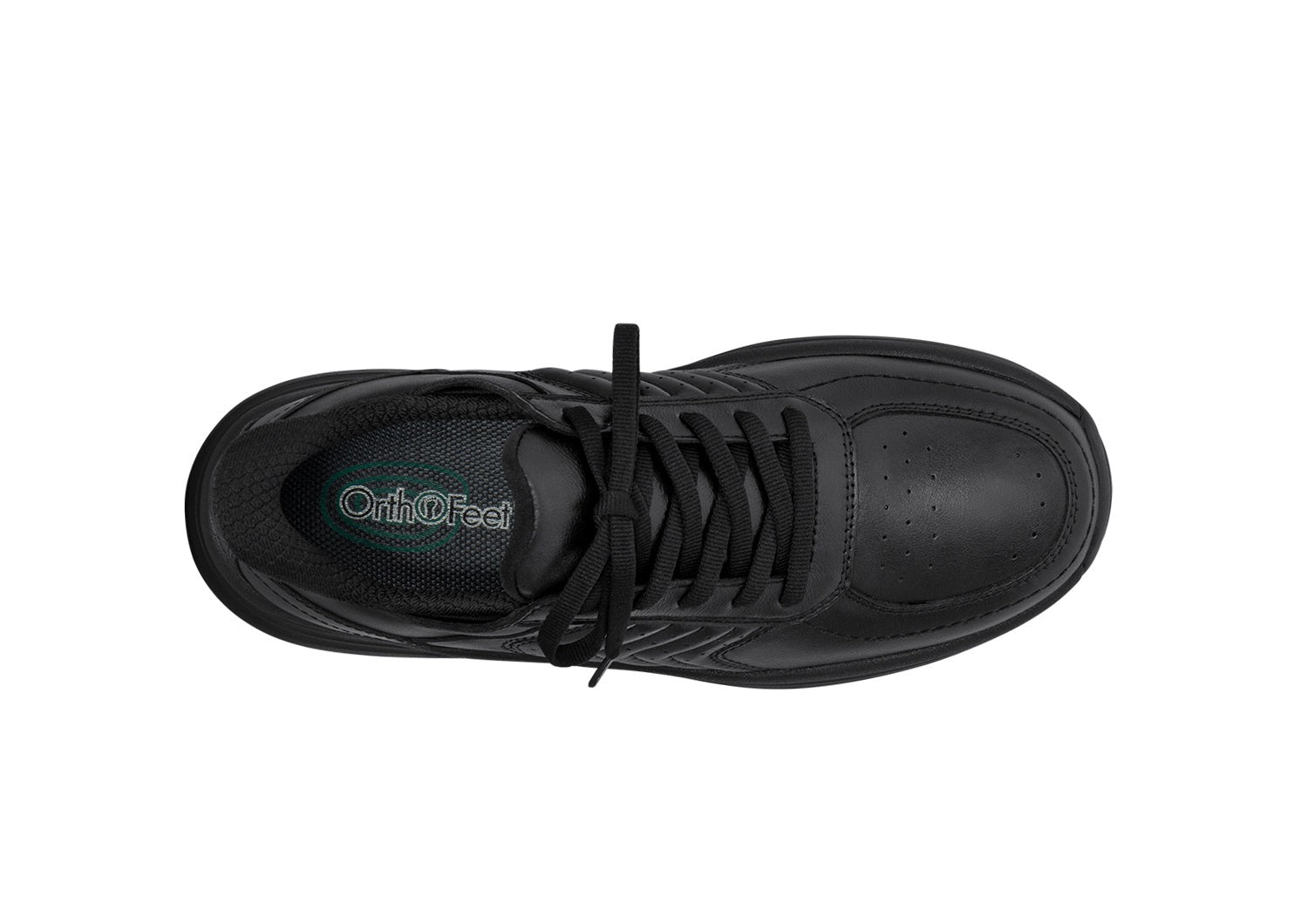 Orthofeet Roam Hands-Free Support Women's Sneakers - Black - Bird's Eye View - 5