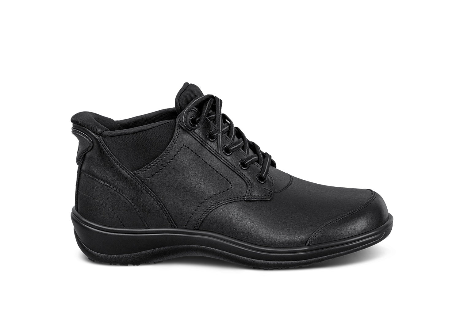 Orthofeet Rosel Hands-Free Slip-On Supportive Women's Boots - Black - Product View - 1