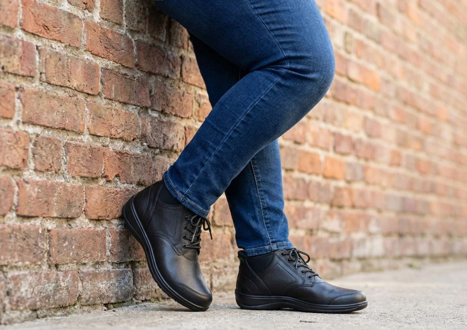 Orthofeet Rosel Hands-Free Slip-On Supportive Women's Boots - Black - Lifestyle View - 7