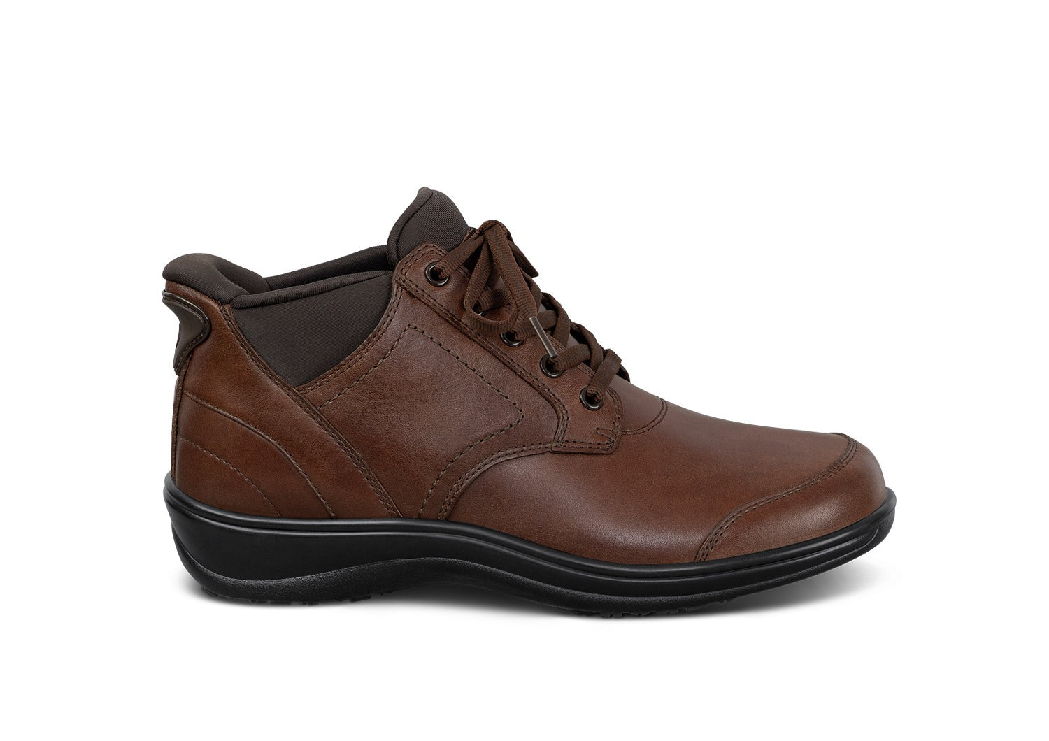Orthofeet Rosel Hands-Free Slip-On Supportive Women's Boots in Brown