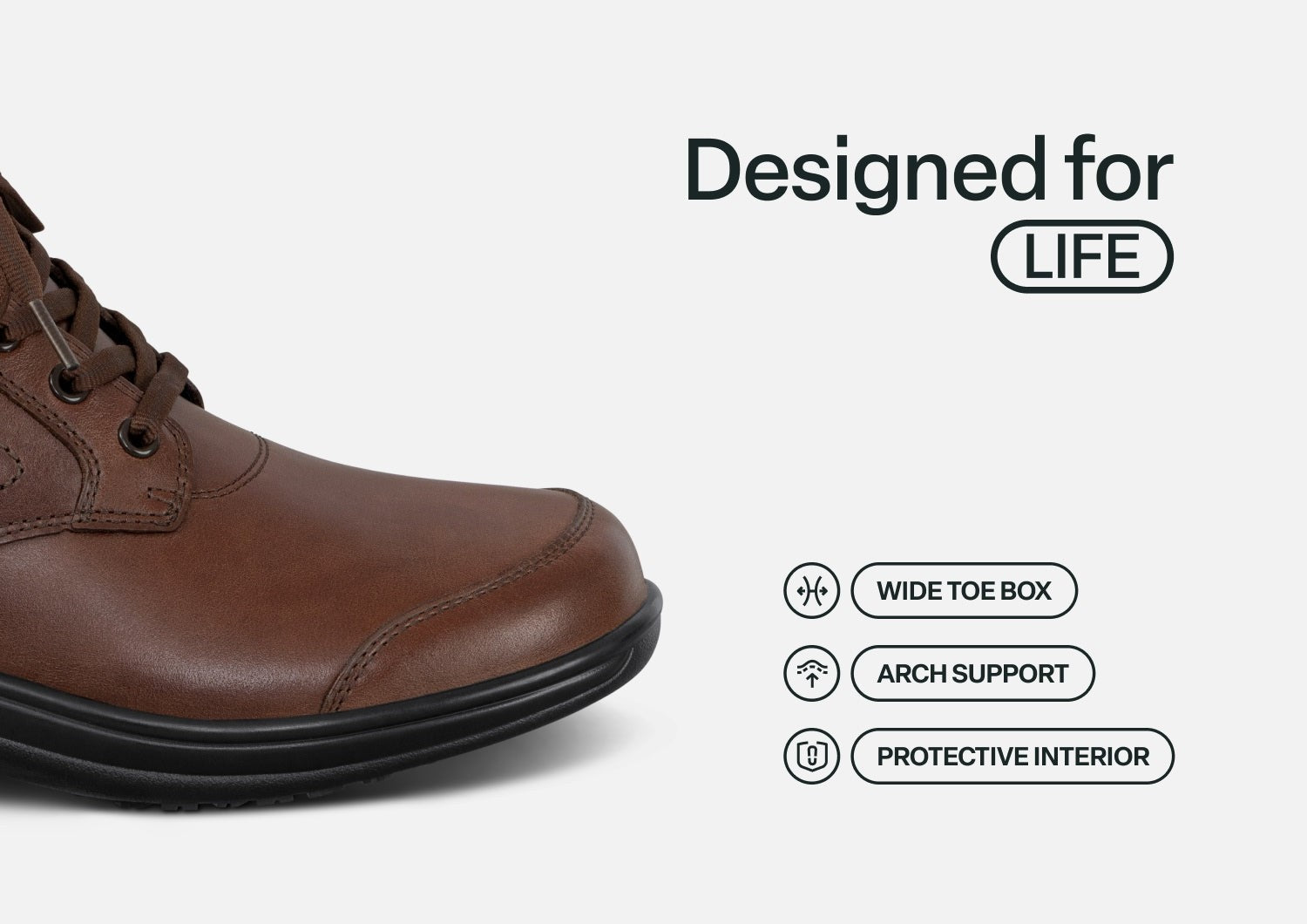 Orthofeet Rosel Hands-Free Slip-On Supportive Women's Boots - Brown - Feature Detail - 4