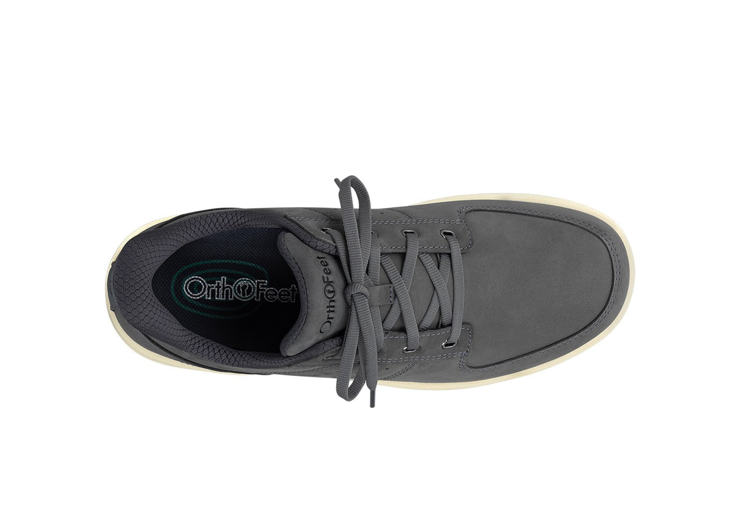 Orthofeet Rove Hands-Free Cushioned Support Men's Casual - Gray - Bird's Eye View - 5