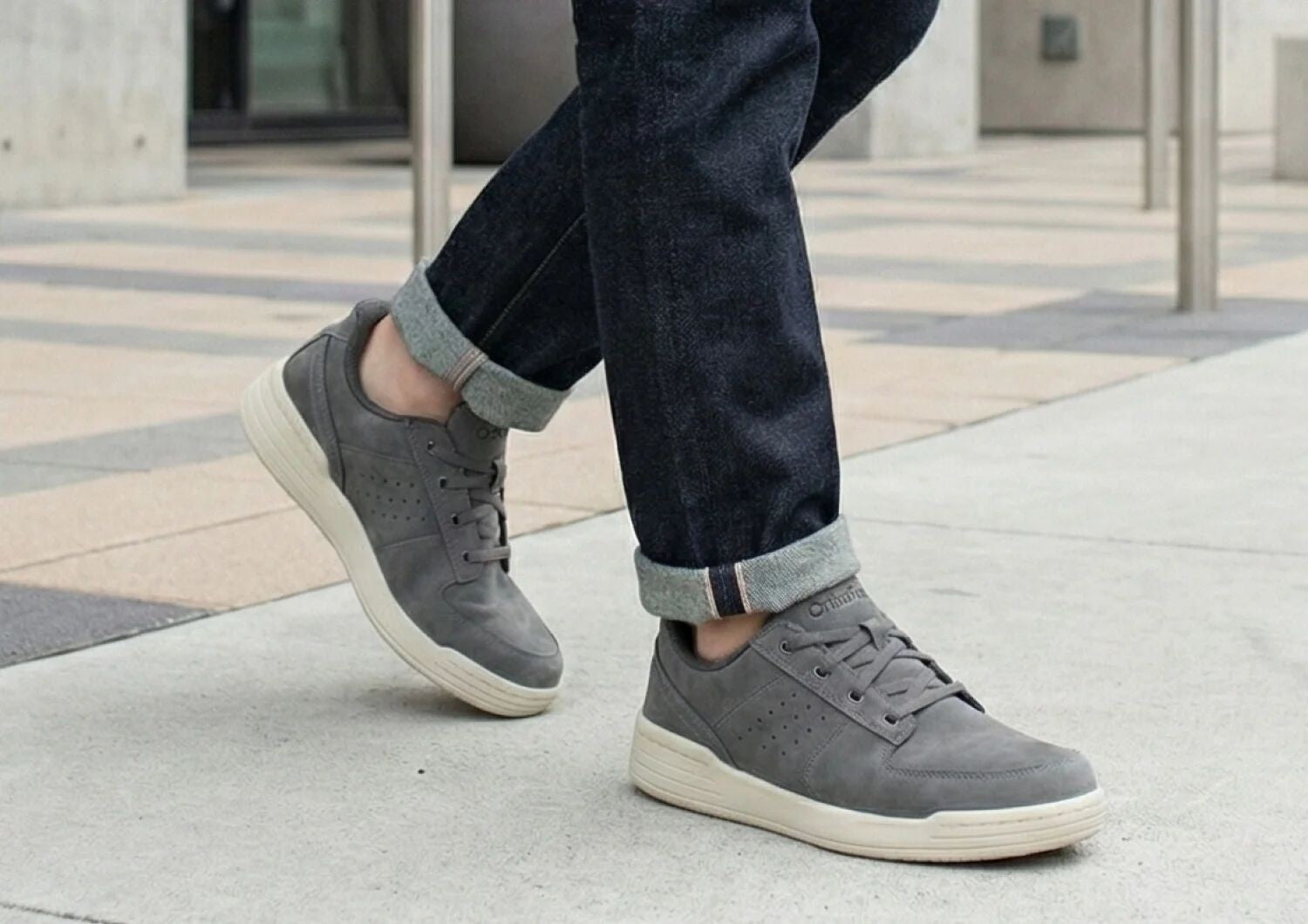 Orthofeet Rove Hands-Free Cushioned Support Men's Casual - Gray - Lifestyle View - 7