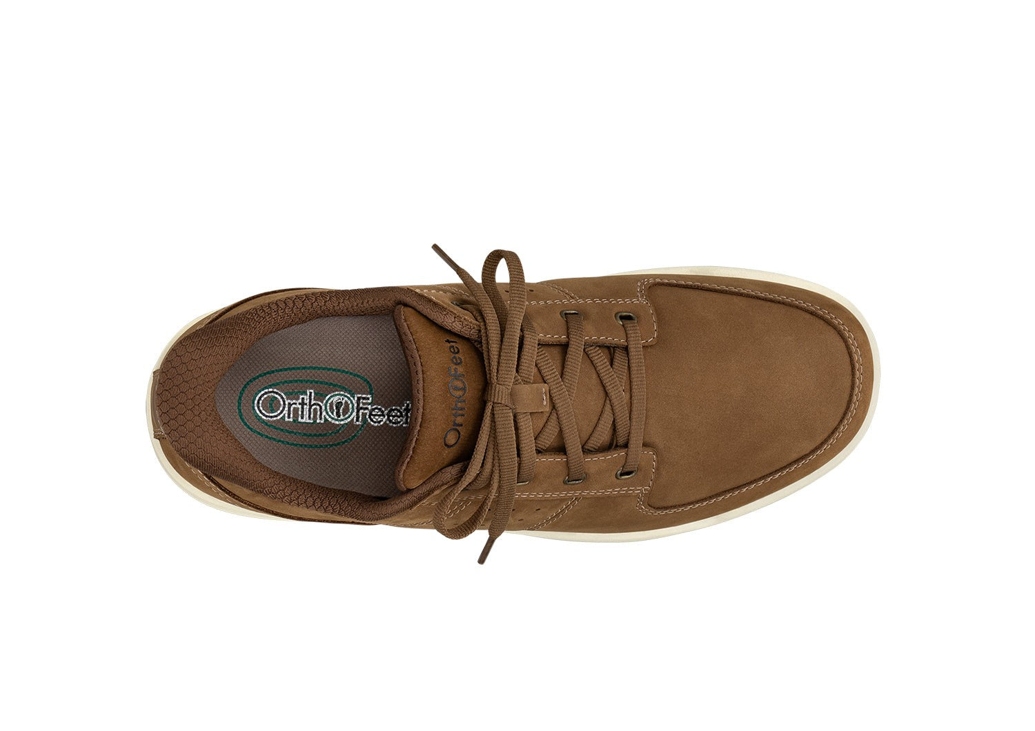 Orthofeet Rove Hands-Free Cushioned Support Men's Casual - Tan - Bird's Eye View - 5