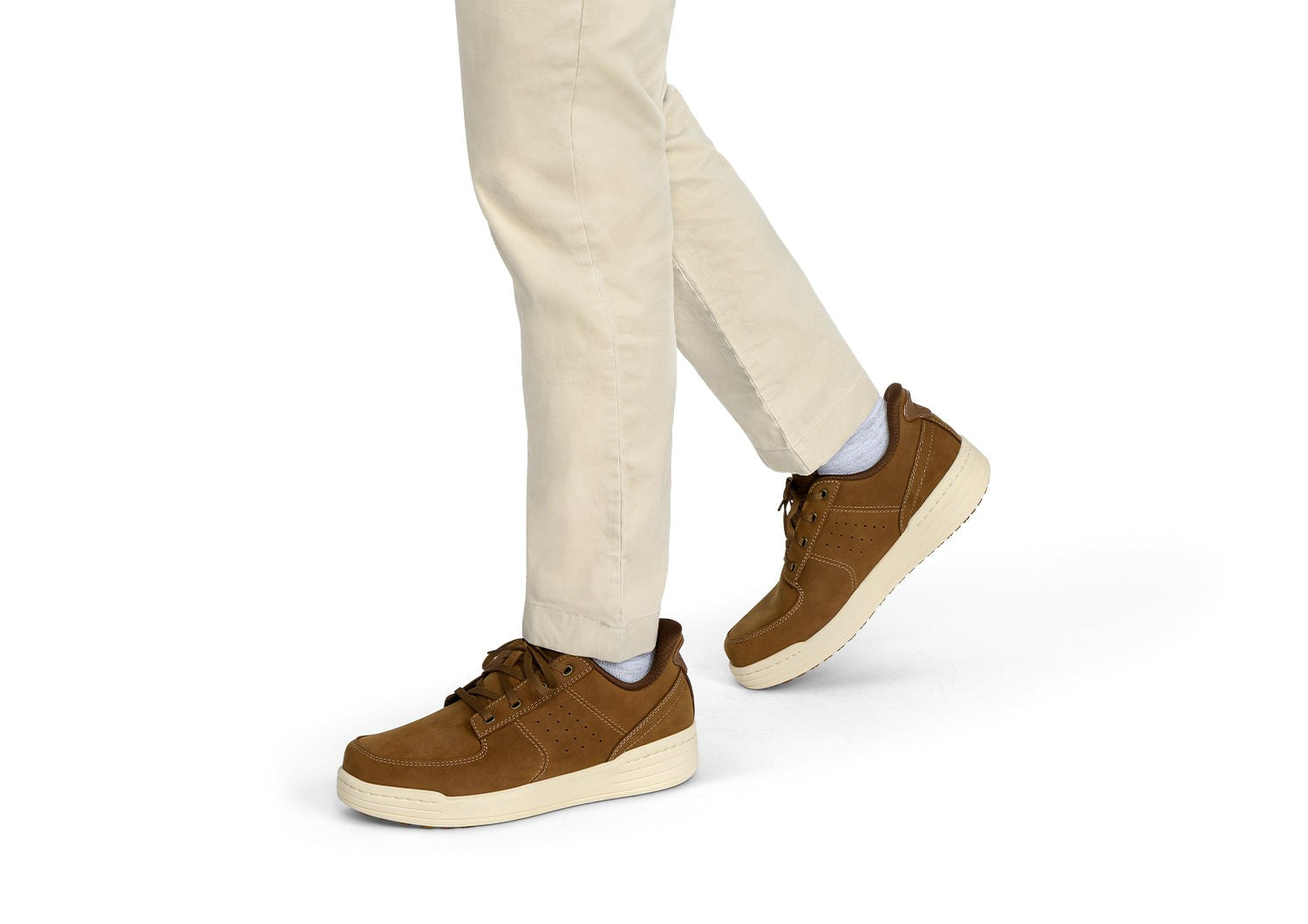 Orthofeet Rove Hands-Free Cushioned Support Men's Casual - Tan - Lifestyle View - 8