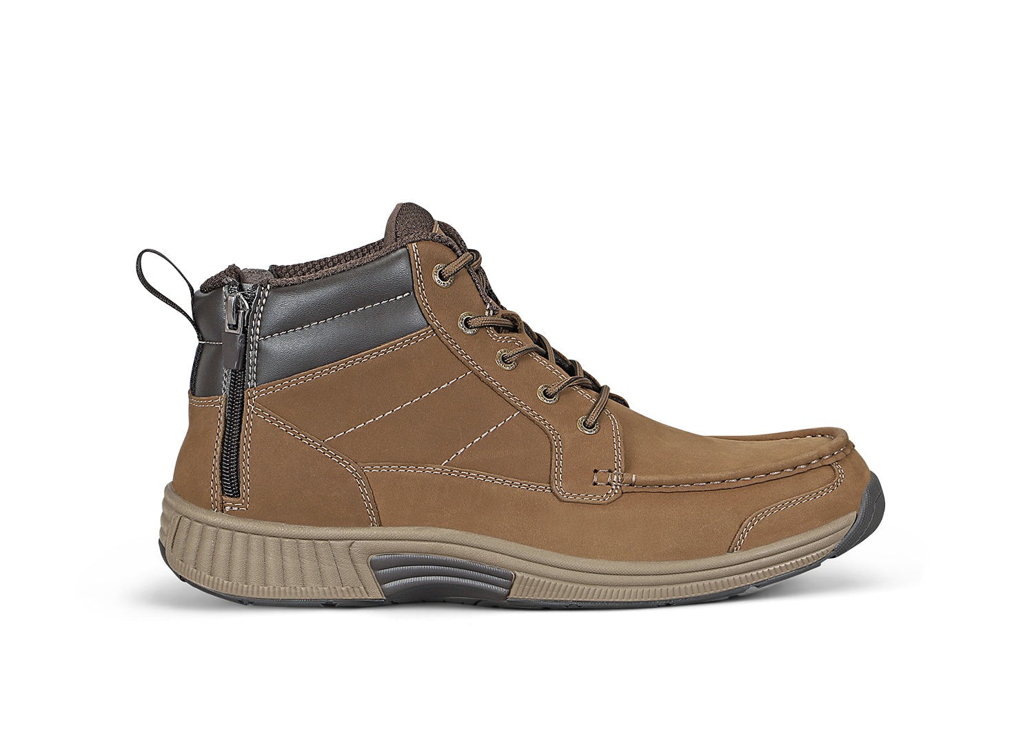 Orthofeet Ryder Cushioned Arch Support Men's Boots in Brown