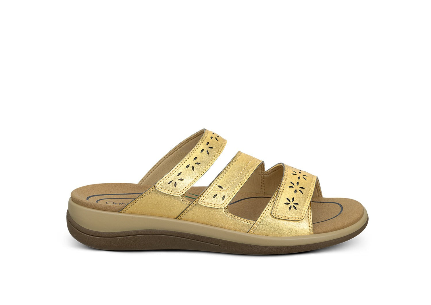 Orthofeet Sahara Supportive Cushioned Women's Sandals in Gold