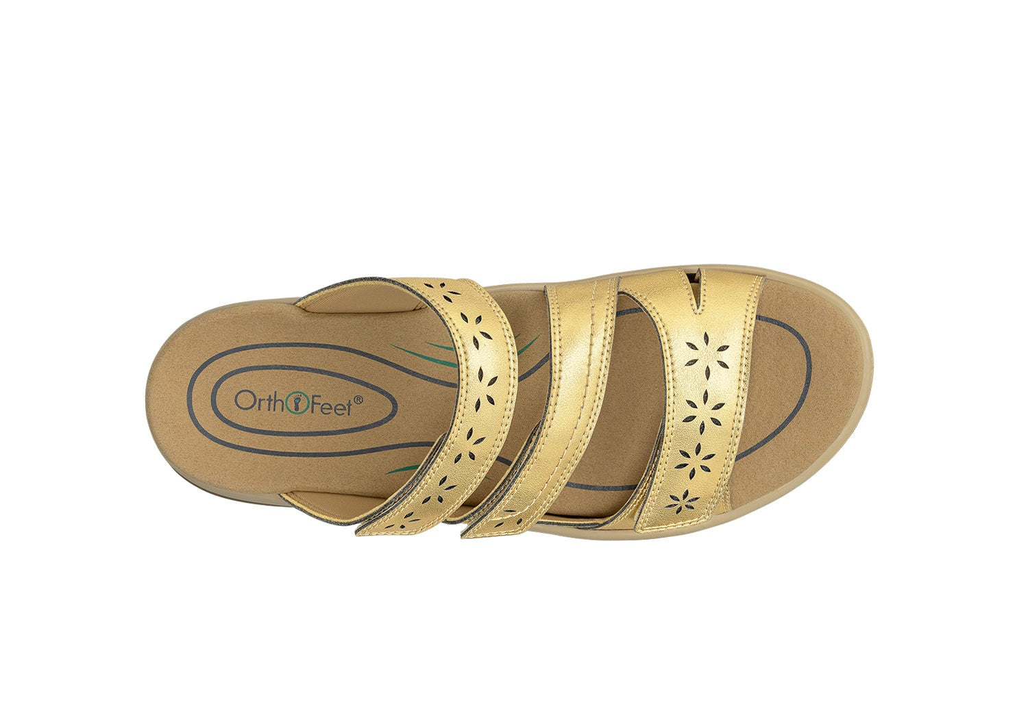 Orthofeet Sahara Supportive Cushioned Women's Sandals - Gold - Product View - 6
