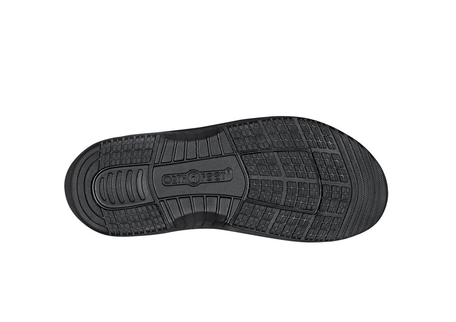 Orthofeet Sarasota Arch-Support Men's Sandals - Brown - Sole View - 7
