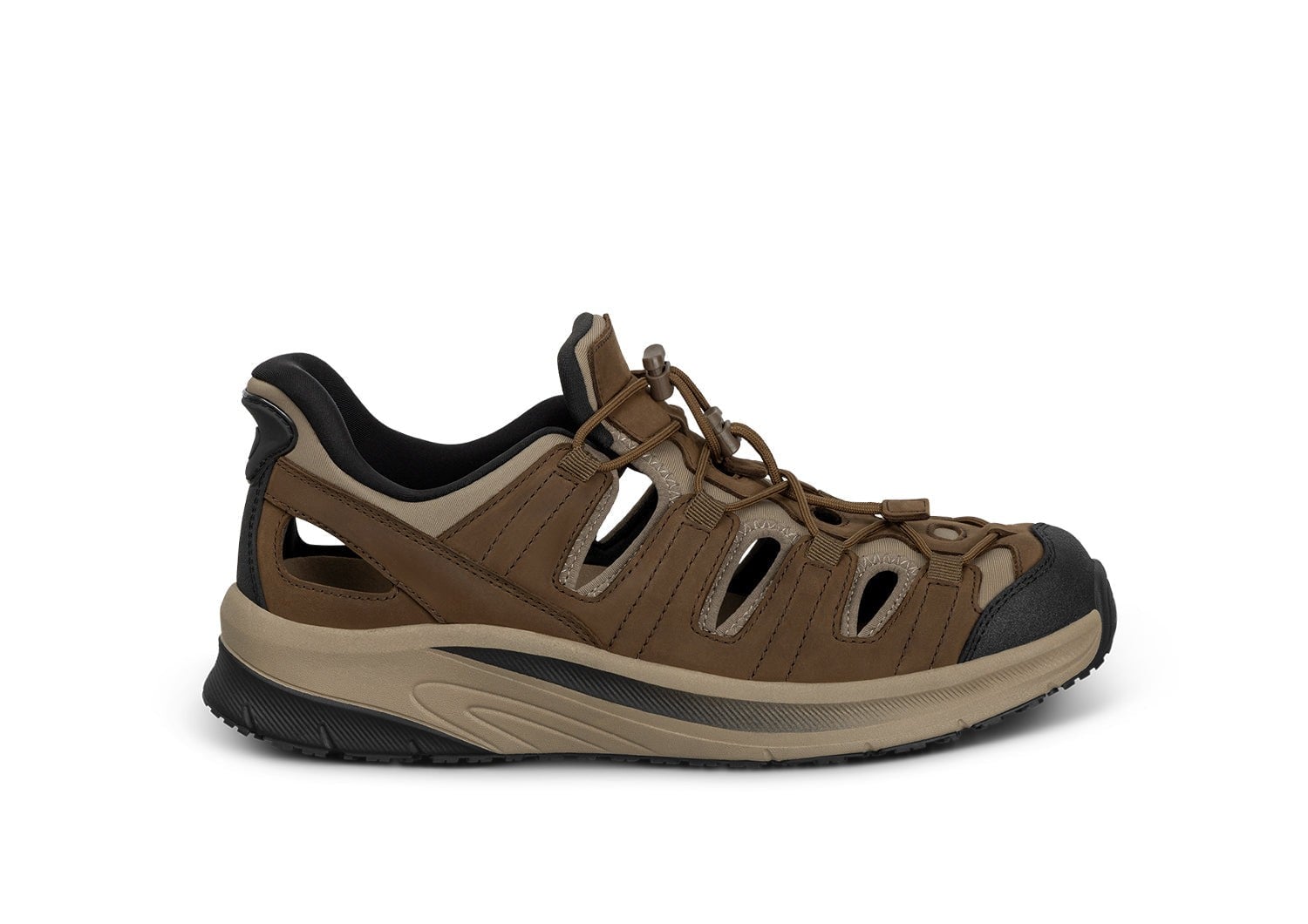 Orthofeet Saturn Hands-Free Max Cushion Support Men's Sandal - Brown - Product View - 1