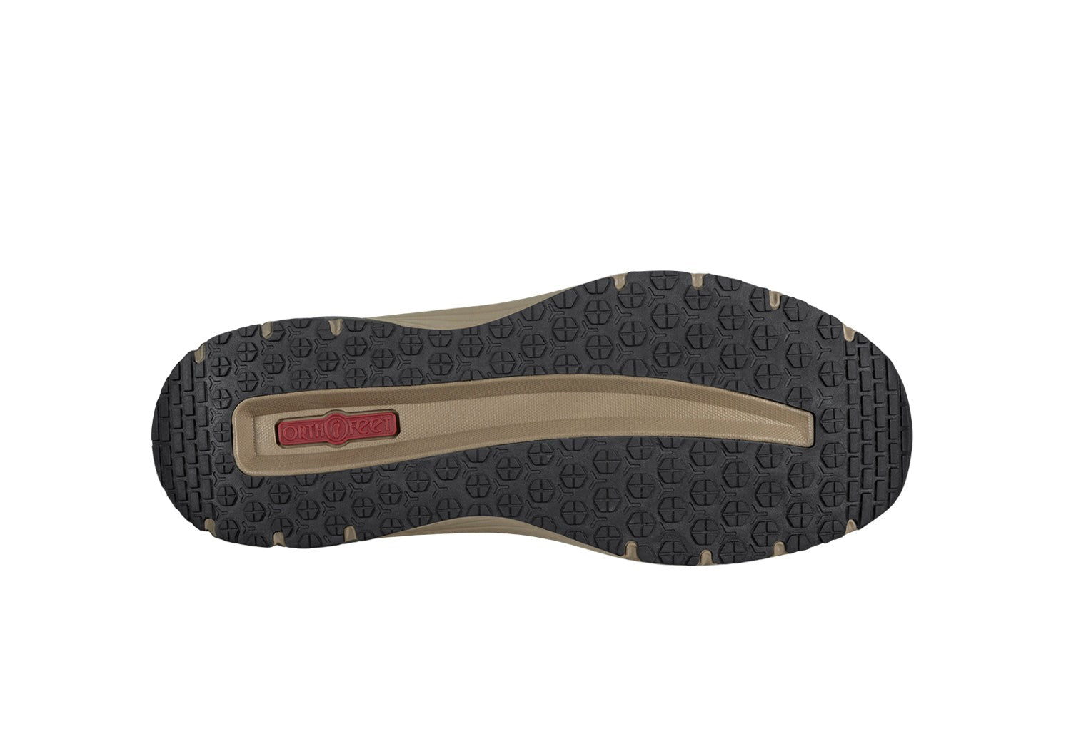 Orthofeet Saturn Hands-Free Max Cushion Support Men's Sandal - Brown - Sole View - 6