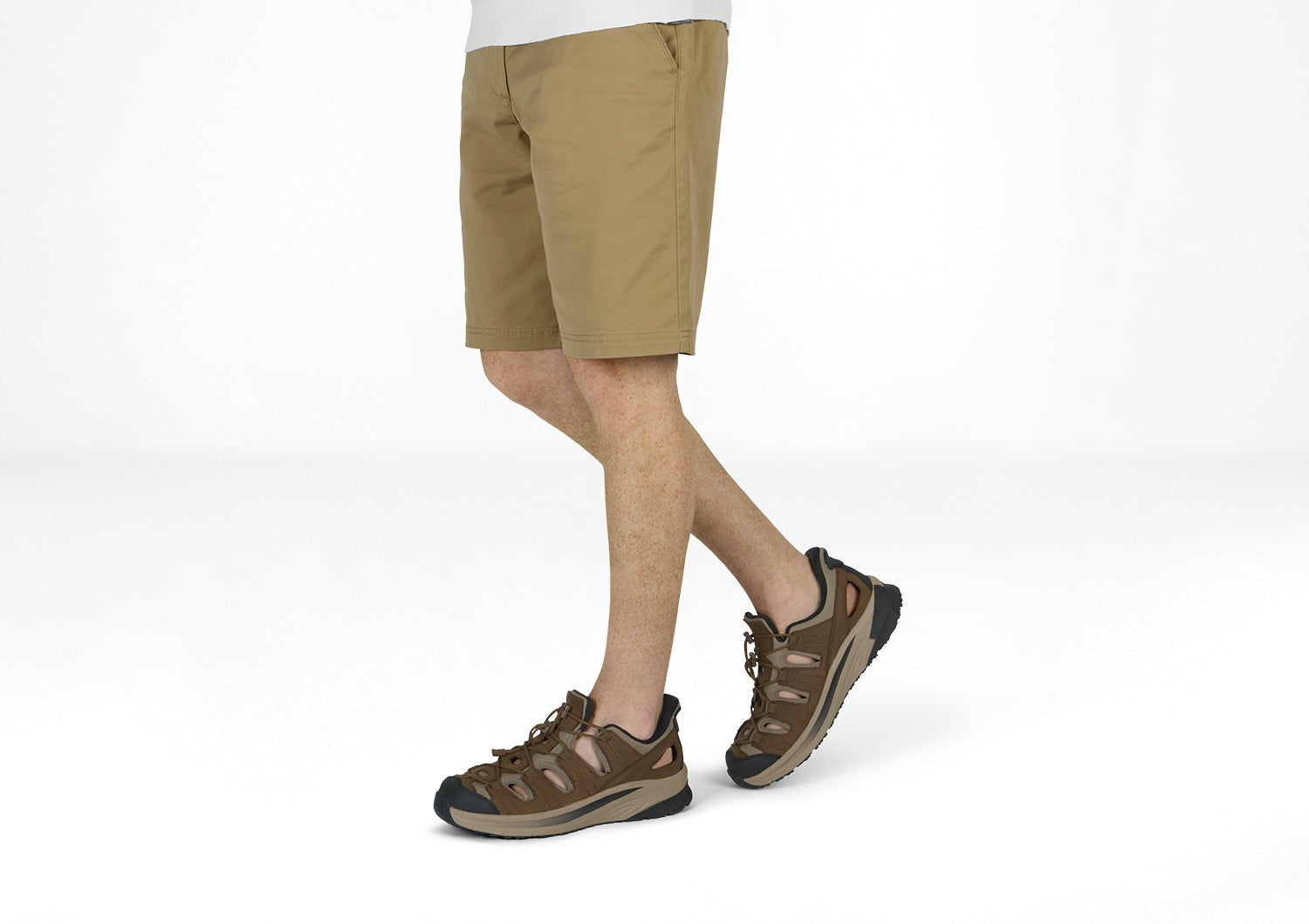 Orthofeet Saturn Hands-Free Max Cushion Support Men's Sandal - Brown - Lifestyle View - 8