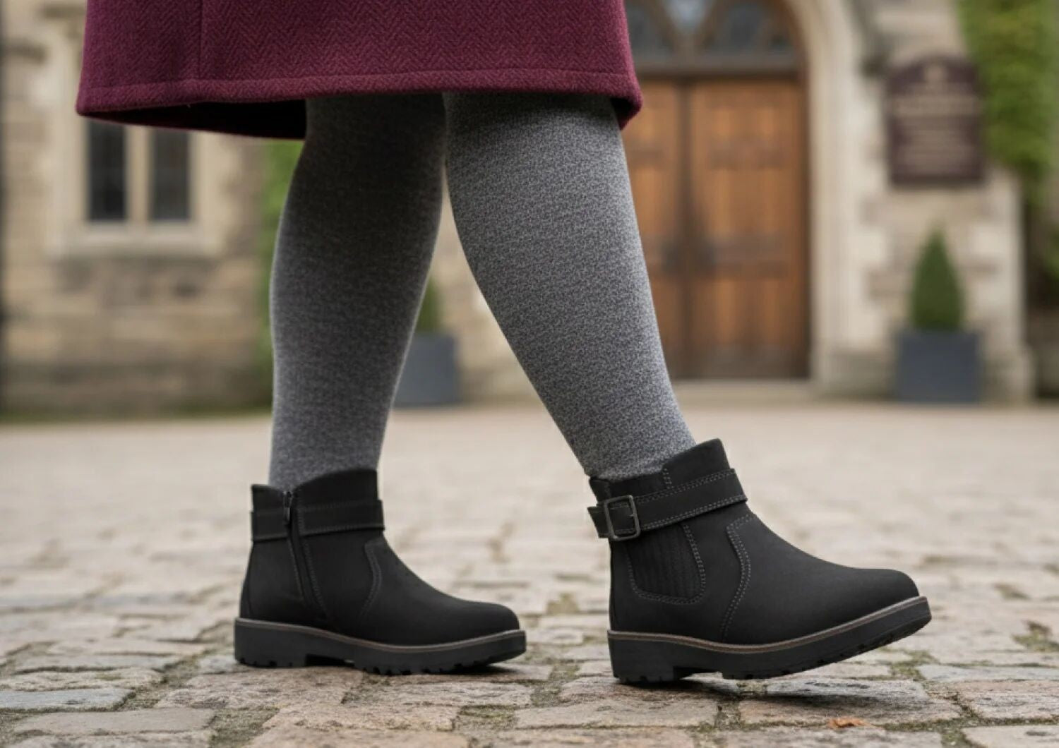 Orthofeet Scarlett Ortho-Cushion™ Women's Boots - Black - Lifestyle View - 8