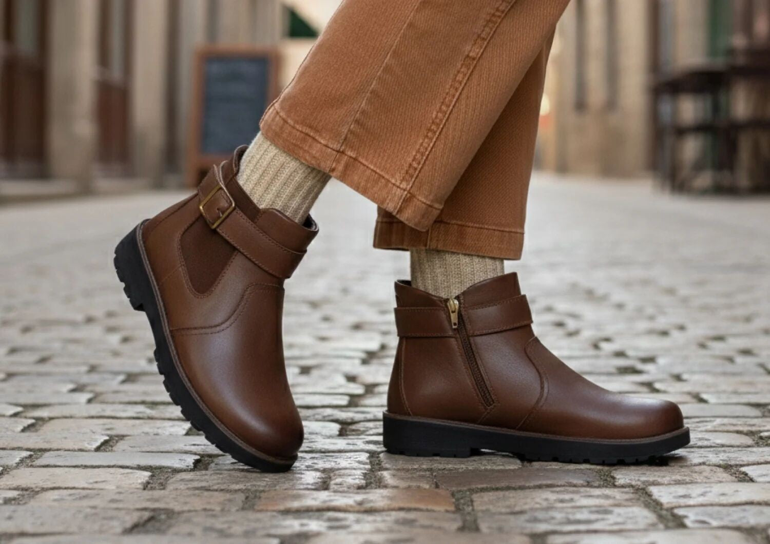 Orthofeet Scarlett Ortho-Cushion™ Women's Boots - Brown - Lifestyle View - 8