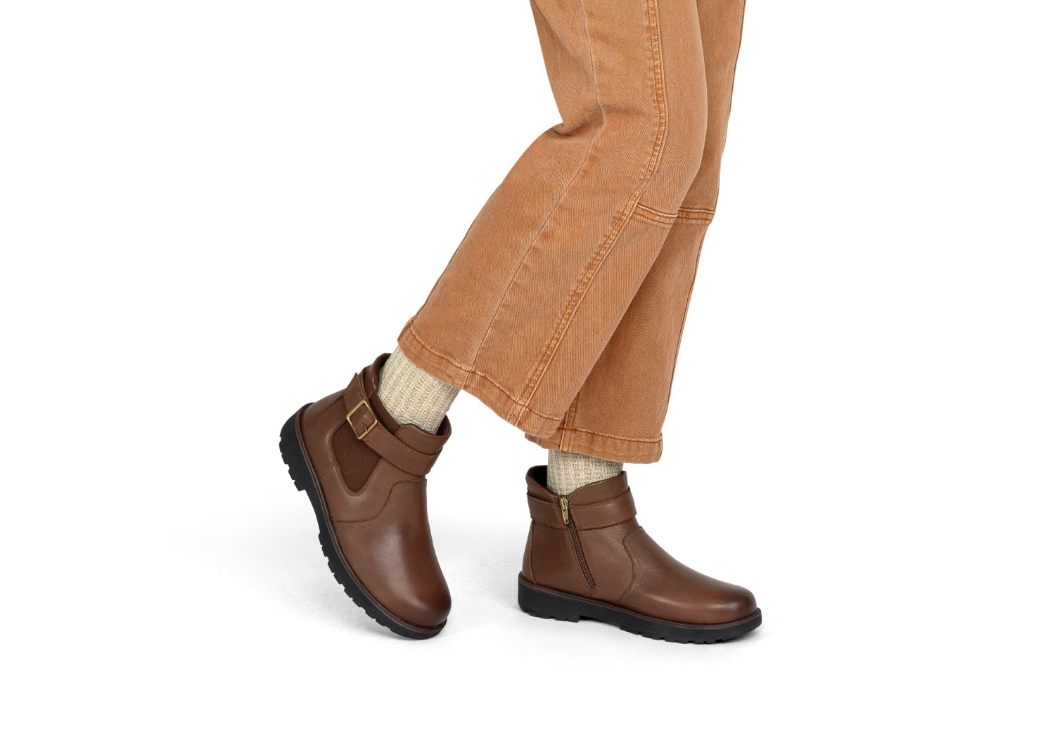 Orthofeet Scarlett Ortho-Cushion™ Women's Boots - Brown - Lifestyle View - 2