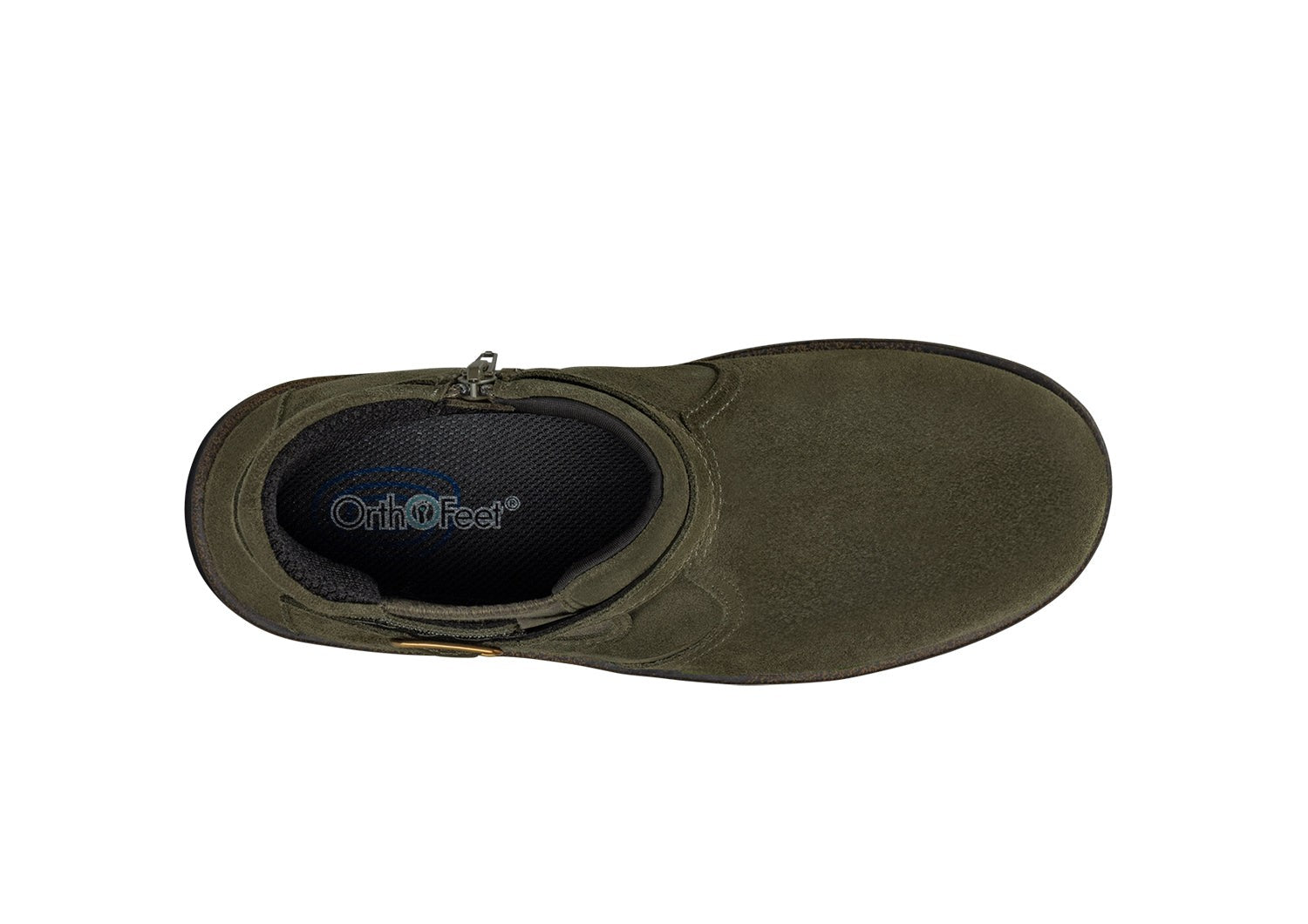 Orthofeet Scarlett Ortho-Cushion™ Women's Boots - Olive - Bird's Eye View - 6