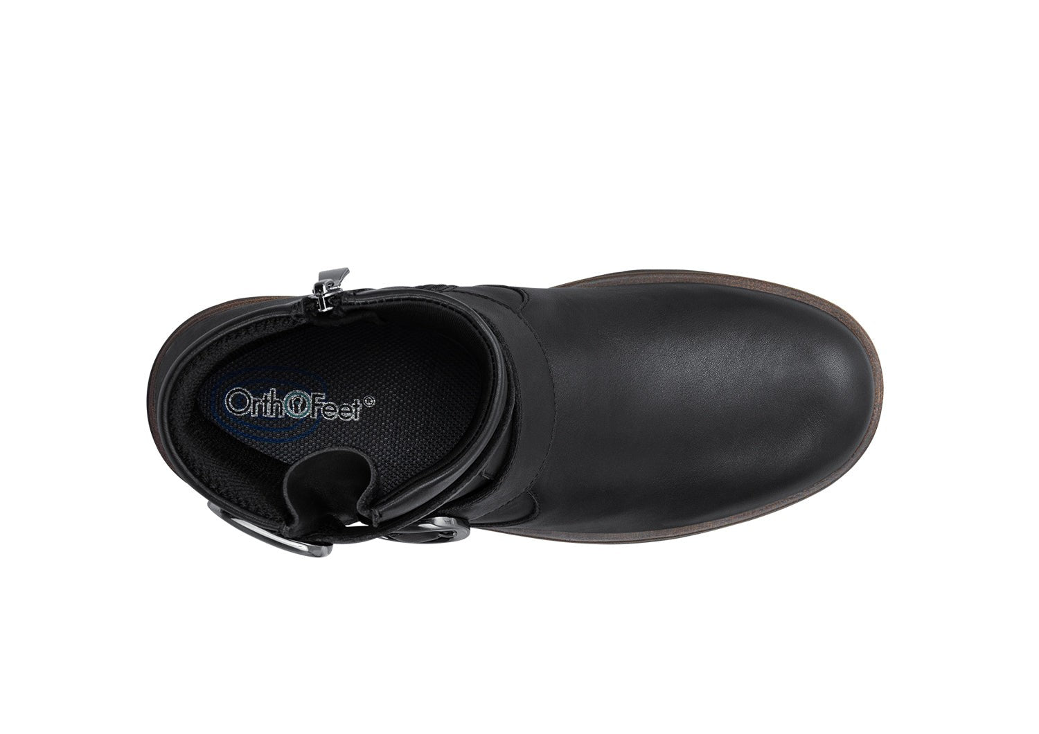 Orthofeet Shania Supportive Comfort Women's Boots - Black - Bird's Eye View - 6