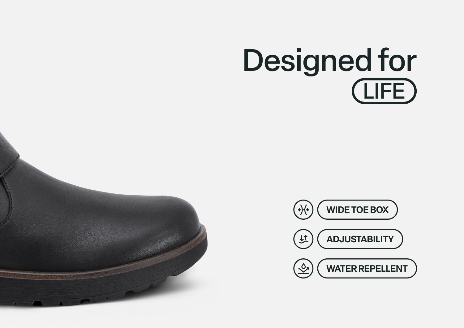 Orthofeet Shania Supportive Comfort Women's Boots - Black - Feature Detail - 5