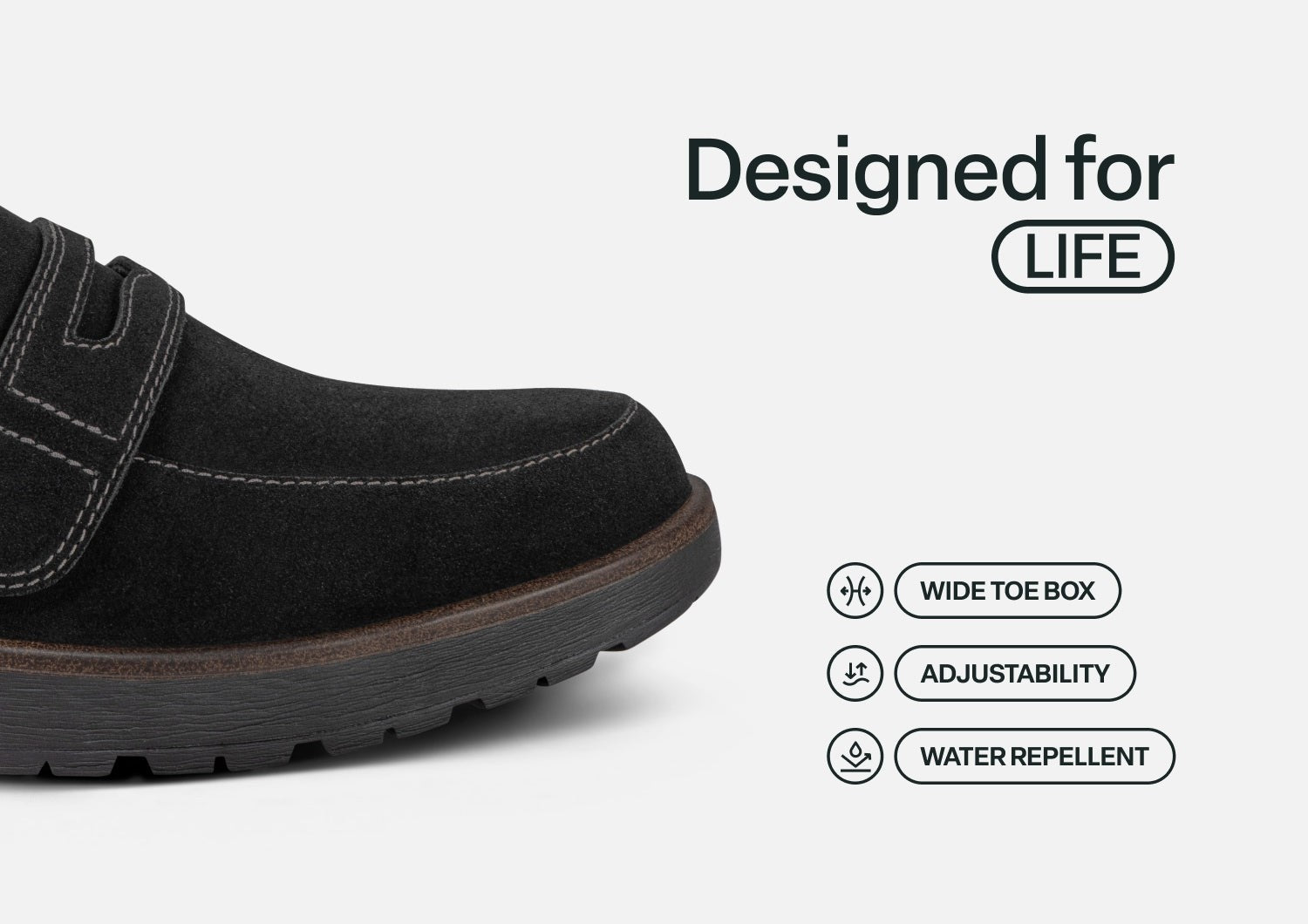 Orthofeet Shelly Casual Stretch Support Women's Loafer - Black - Feature Detail - 5