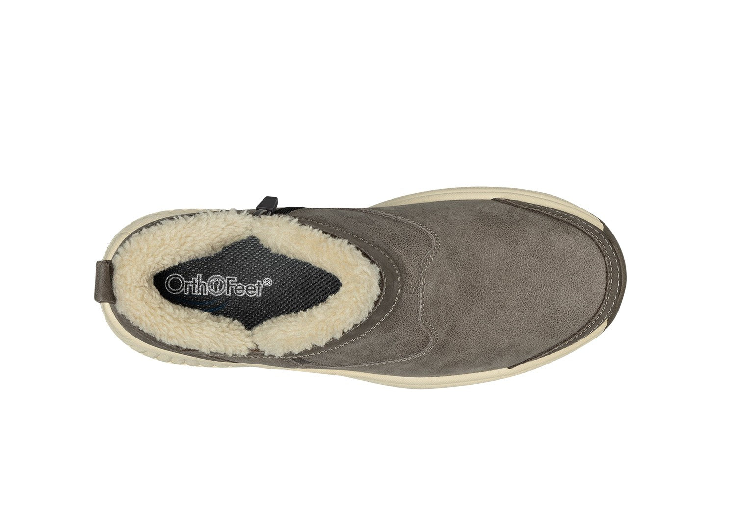 Orthofeet Siena Comfort Support Women's Boots - Taupe - Bird's Eye View - 6