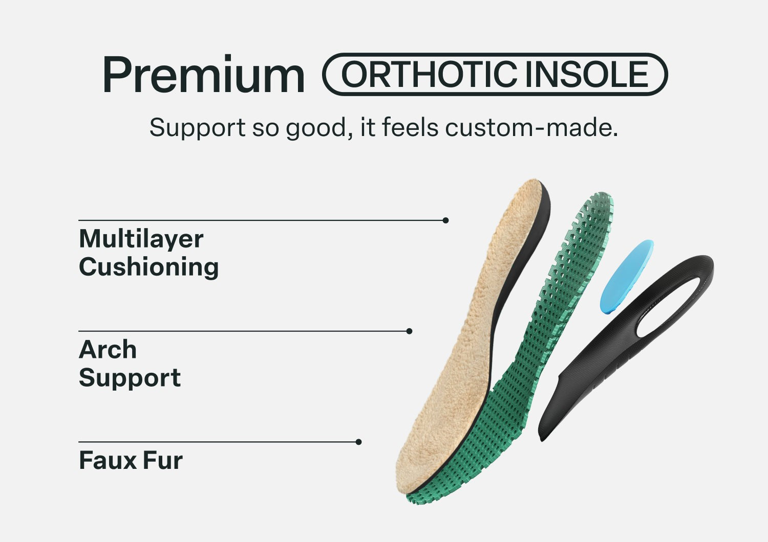 Orthofeet Slipper Insoles Arch Support - Lifestyle - Sole View - 2