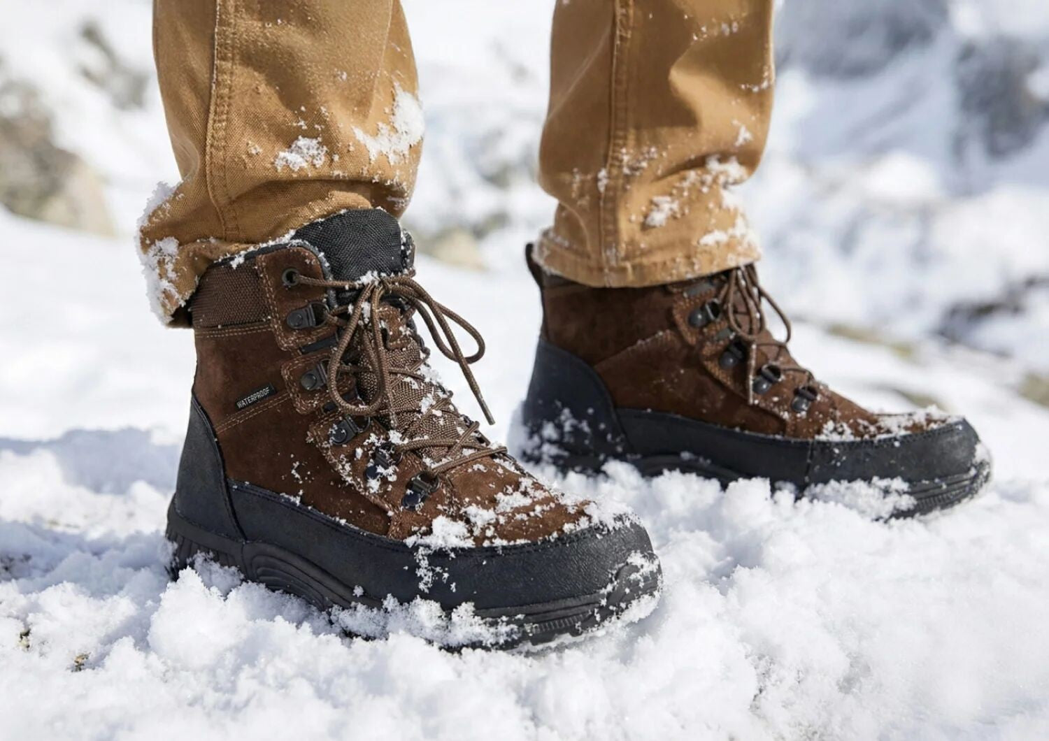 Orthofeet Stratton Waterproof Men's Boots - Brown - Lifestyle View - 8