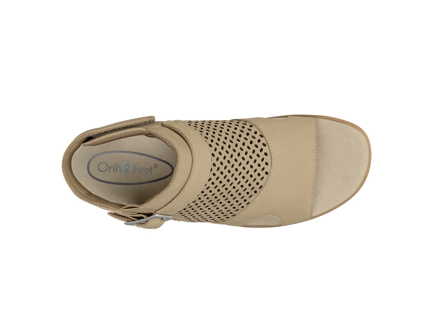 Orthofeet Taylor Supportive Comfort Women's Sandal - Taupe - Product View - 7
