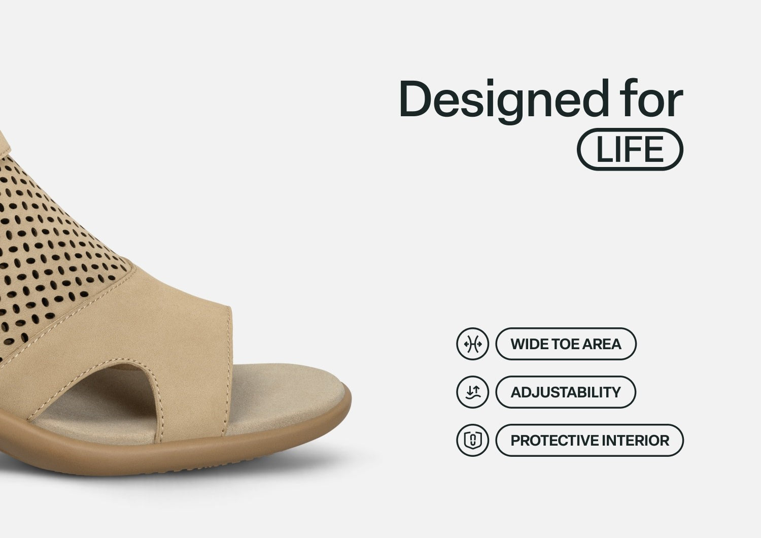 Orthofeet Taylor Supportive Comfort Women's Sandal - Taupe - Feature Detail - 5