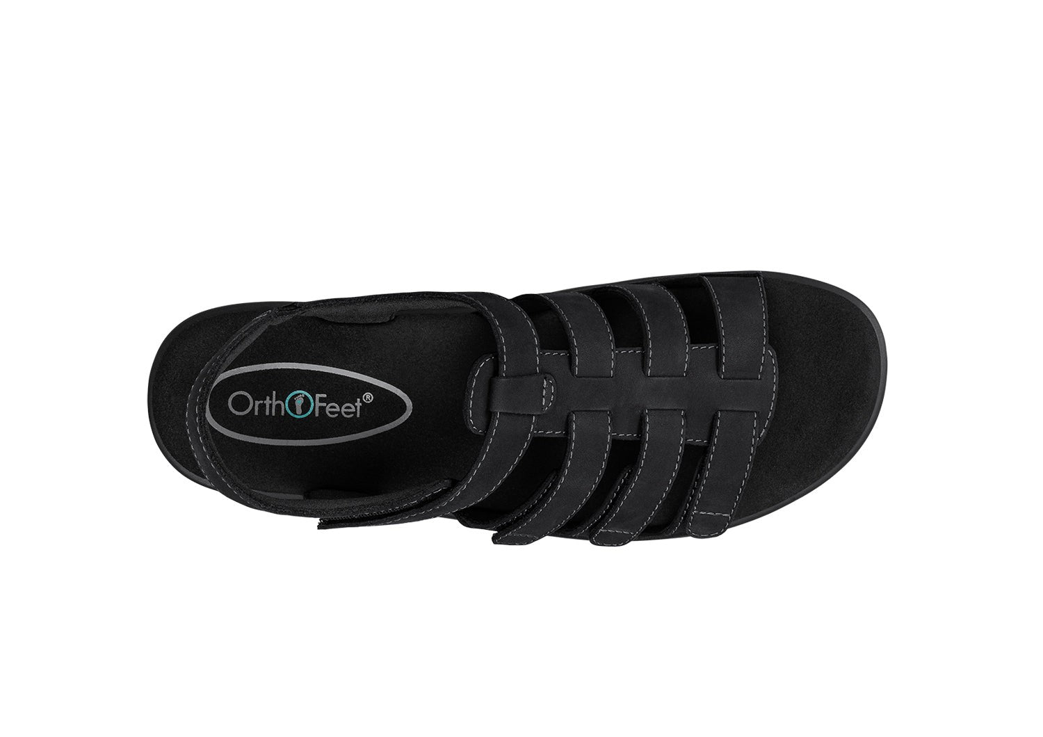 Orthofeet Tessa Supportive Heel Strap Women's Sandals - Black - Product View - 7