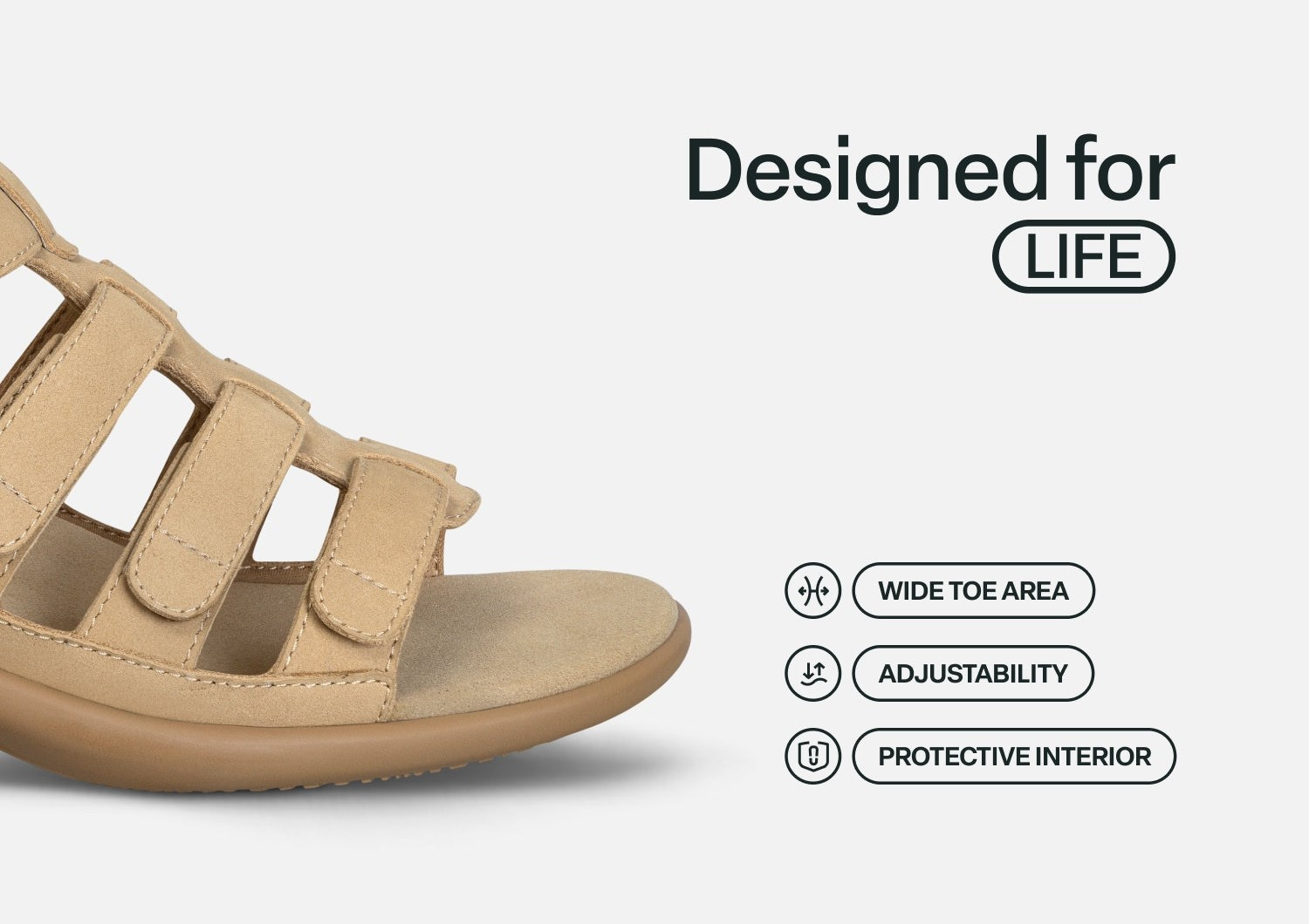 Orthofeet Tessa Supportive Heel Strap Women's Sandals - Taupe - Feature Detail - 5