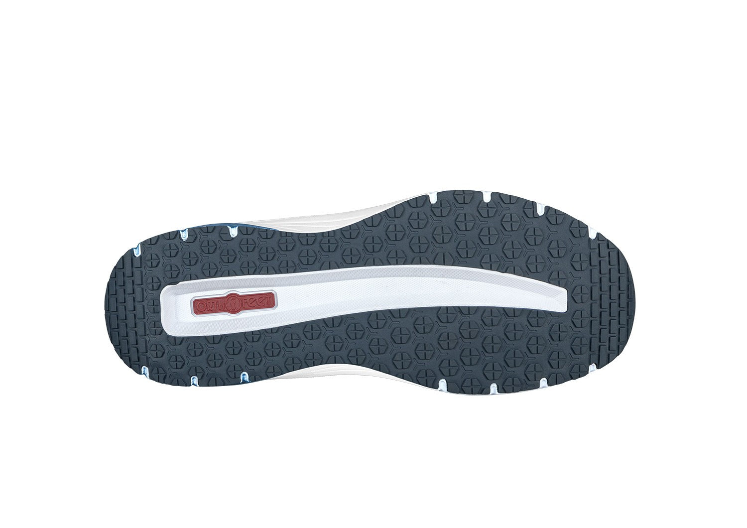 Orthofeet Tilos Hands-Free Support Stretch Men's Sneakers - Blue - Sole View - 6