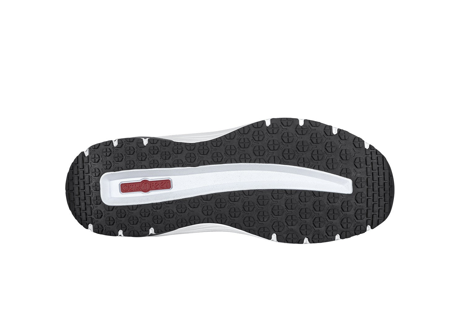Orthofeet Tilos Hands-Free Support Stretch Men's Sneakers - Gray - Sole View - 6