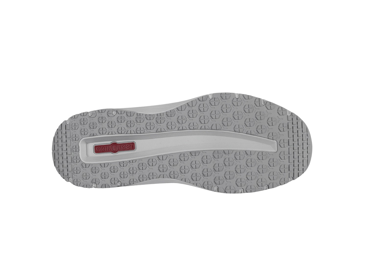 Orthofeet Tilos Hands-Free Support Stretch Men's Sneakers - Gray/gray - Sole View - 6