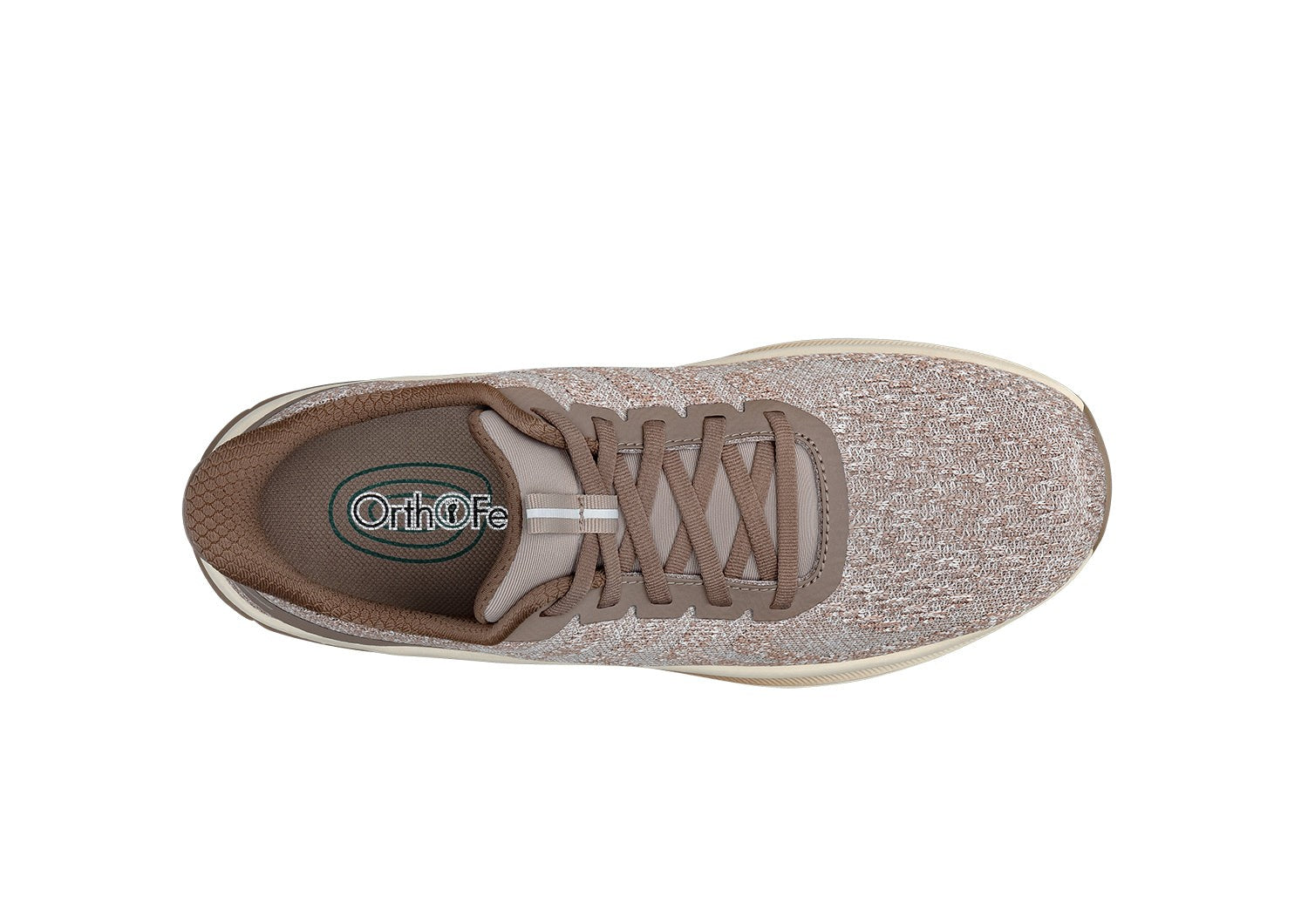 Orthofeet Tilos Hands-Free Support Stretch Men's Sneakers - Khaki - Product View - 6