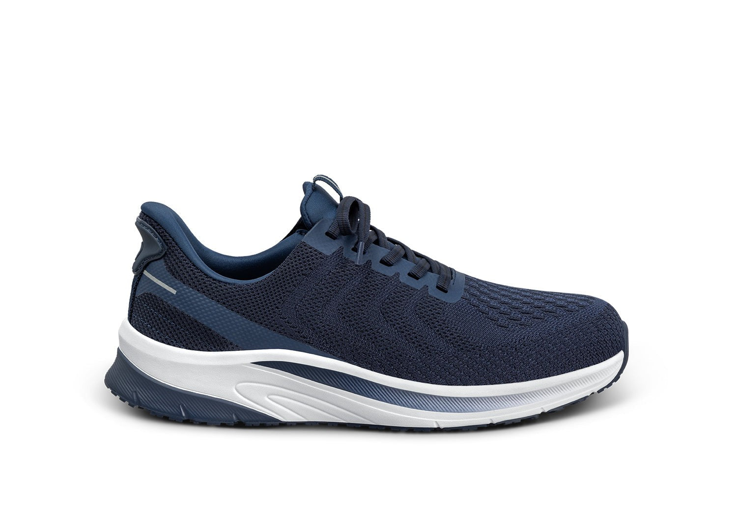 Orthofeet Tilos Hands-Free Support Stretch Men's Sneakers - Navy - Product View - 1
