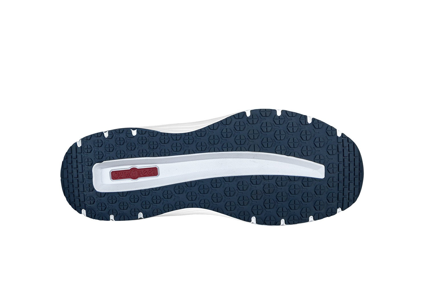 Orthofeet Tilos Hands-Free Support Stretch Men's Sneakers - Navy - Sole View - 6
