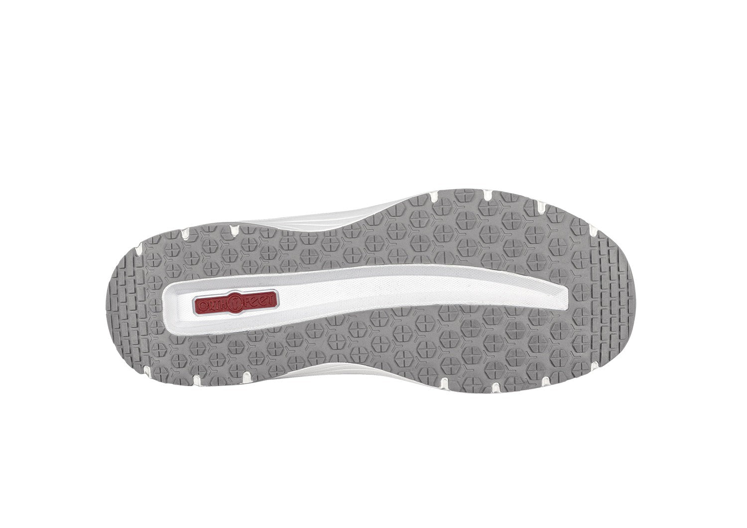 Orthofeet Tilos Hands-Free Support Stretch Men's Sneakers - White - Sole View - 6
