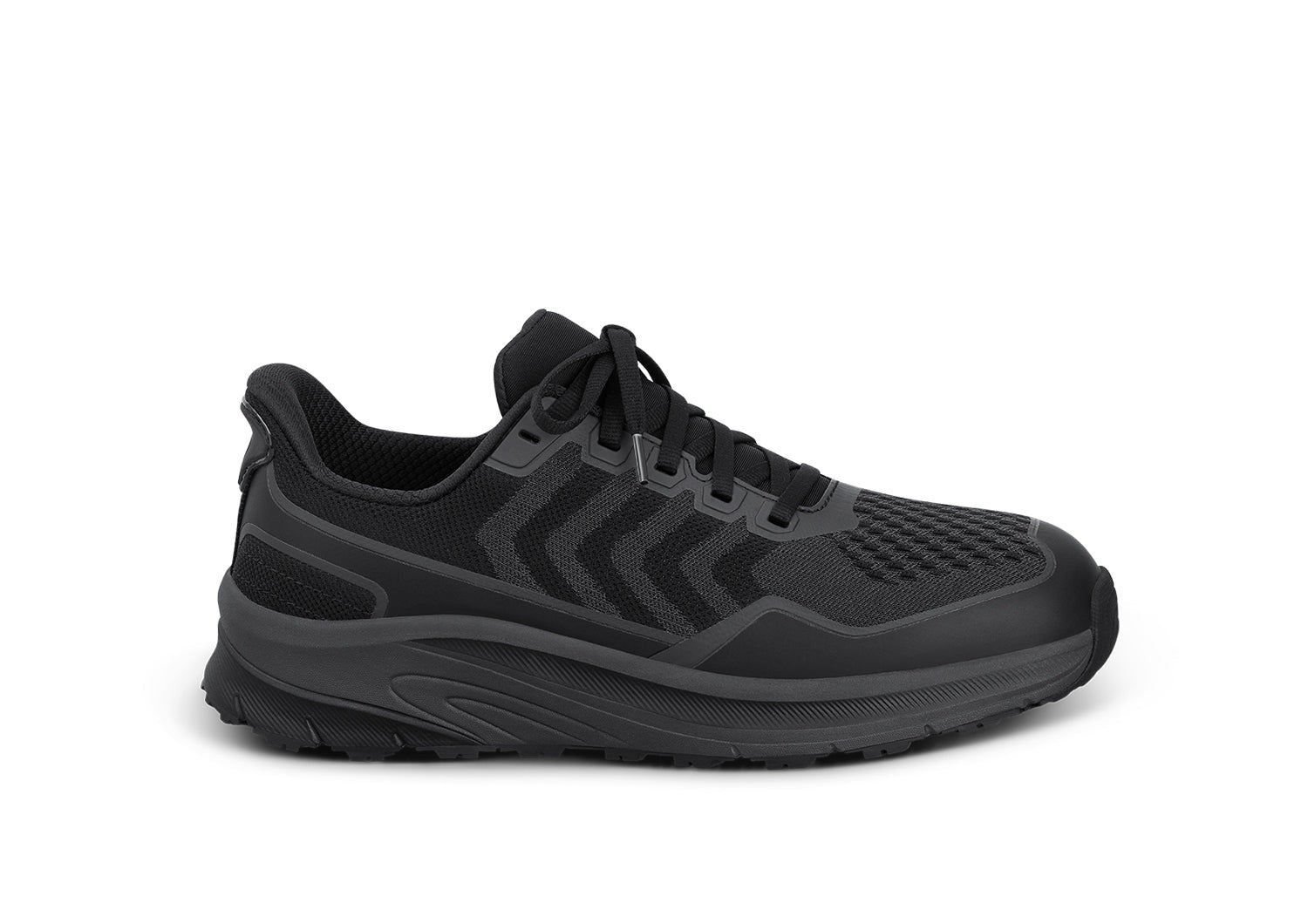 Orthofeet Tilos Trail Hands-Free Cushioned Support Men's Sneakers - Black - Product View - 1