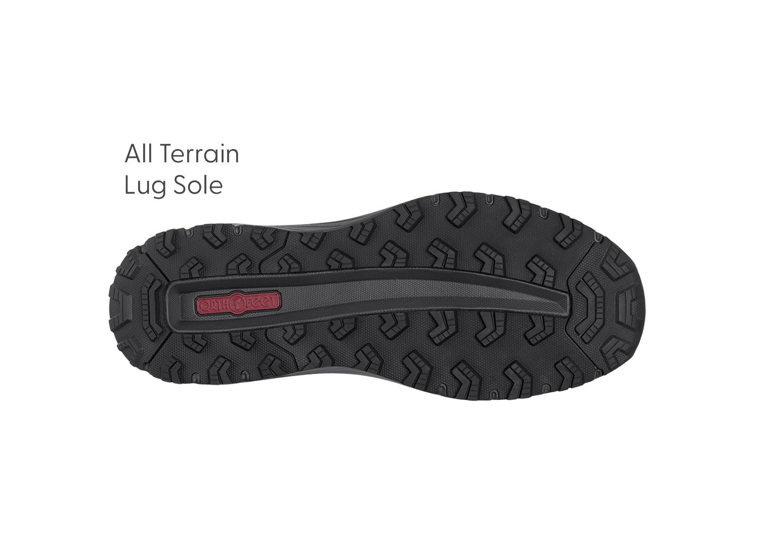 Orthofeet Tilos Trail Hands-Free Cushioned Support Men's Sneakers - Black - Sole View - 6