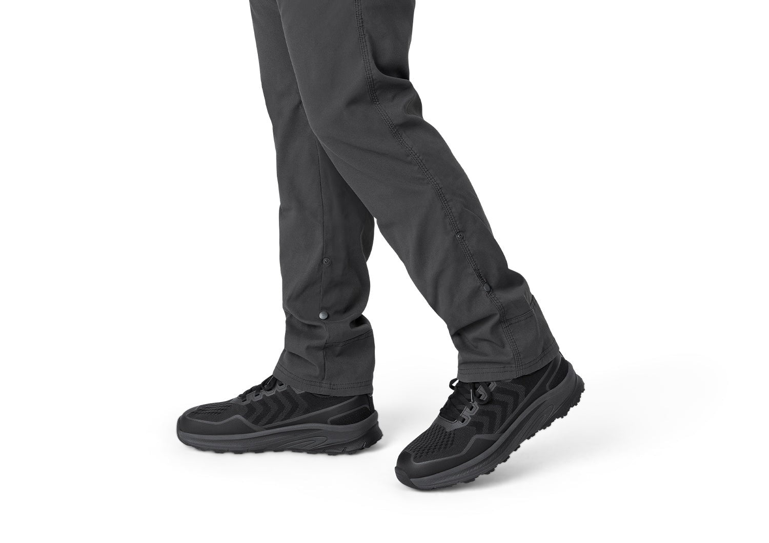 Orthofeet Tilos Trail Hands-Free Cushioned Support Men's Sneakers - Black - Product View - 8