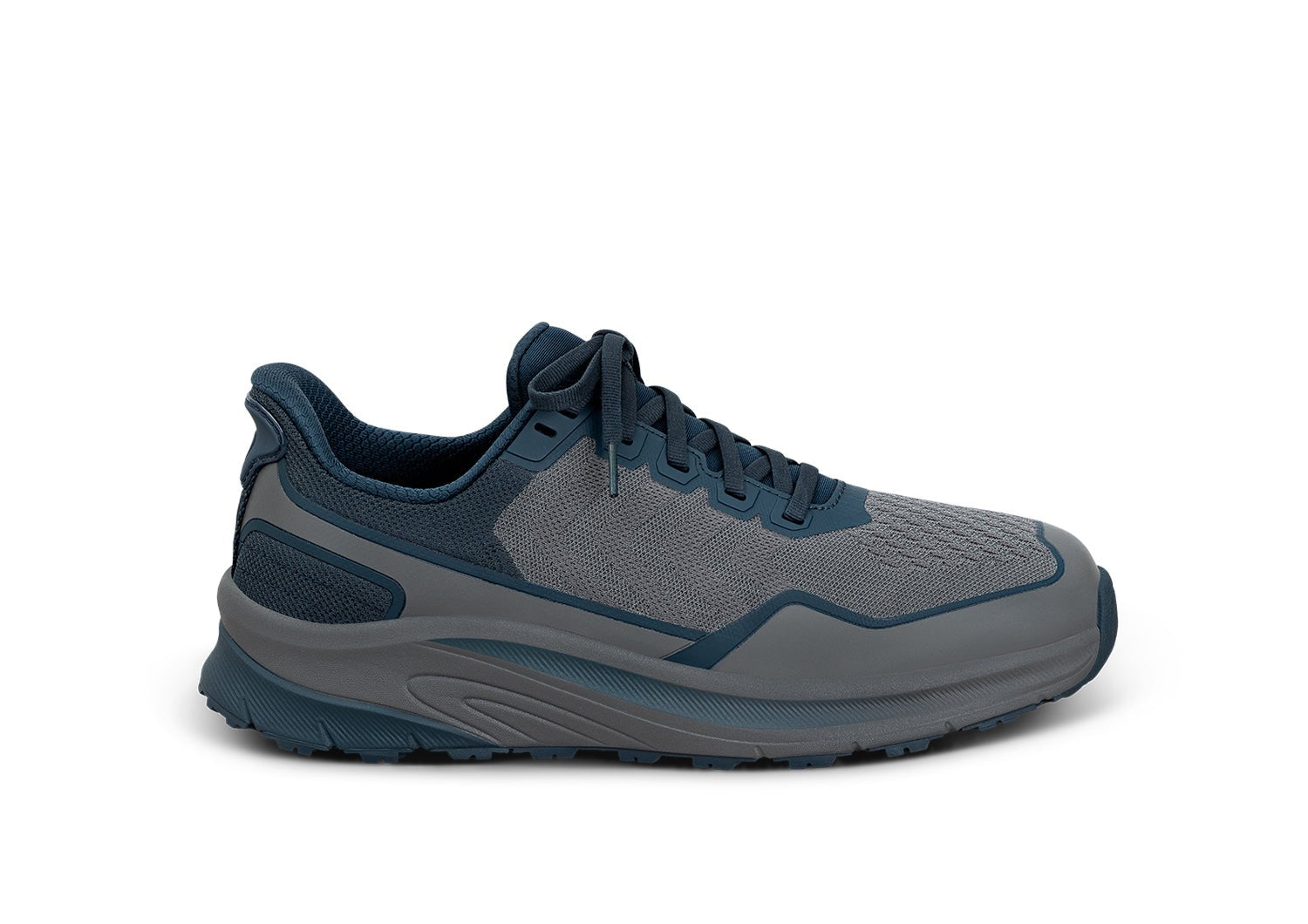 Orthofeet Tilos Trail Hands-Free Cushioned Support Men's Sneakers - Gray/teal - Product View - 1