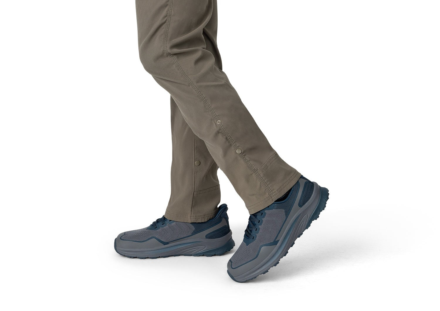 Orthofeet Tilos Trail Hands-Free Cushioned Support Men's Sneakers - Gray/teal - Product View - 7